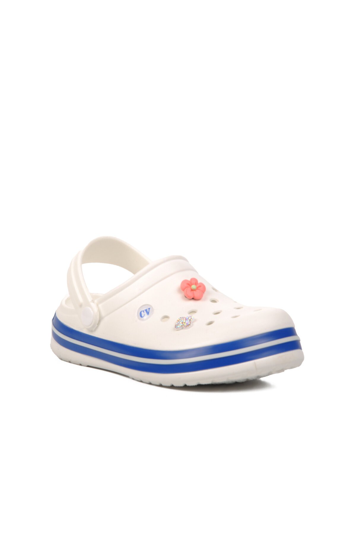 Ayakmod Ekru-Mavi-Beyaz Kadın Terlik