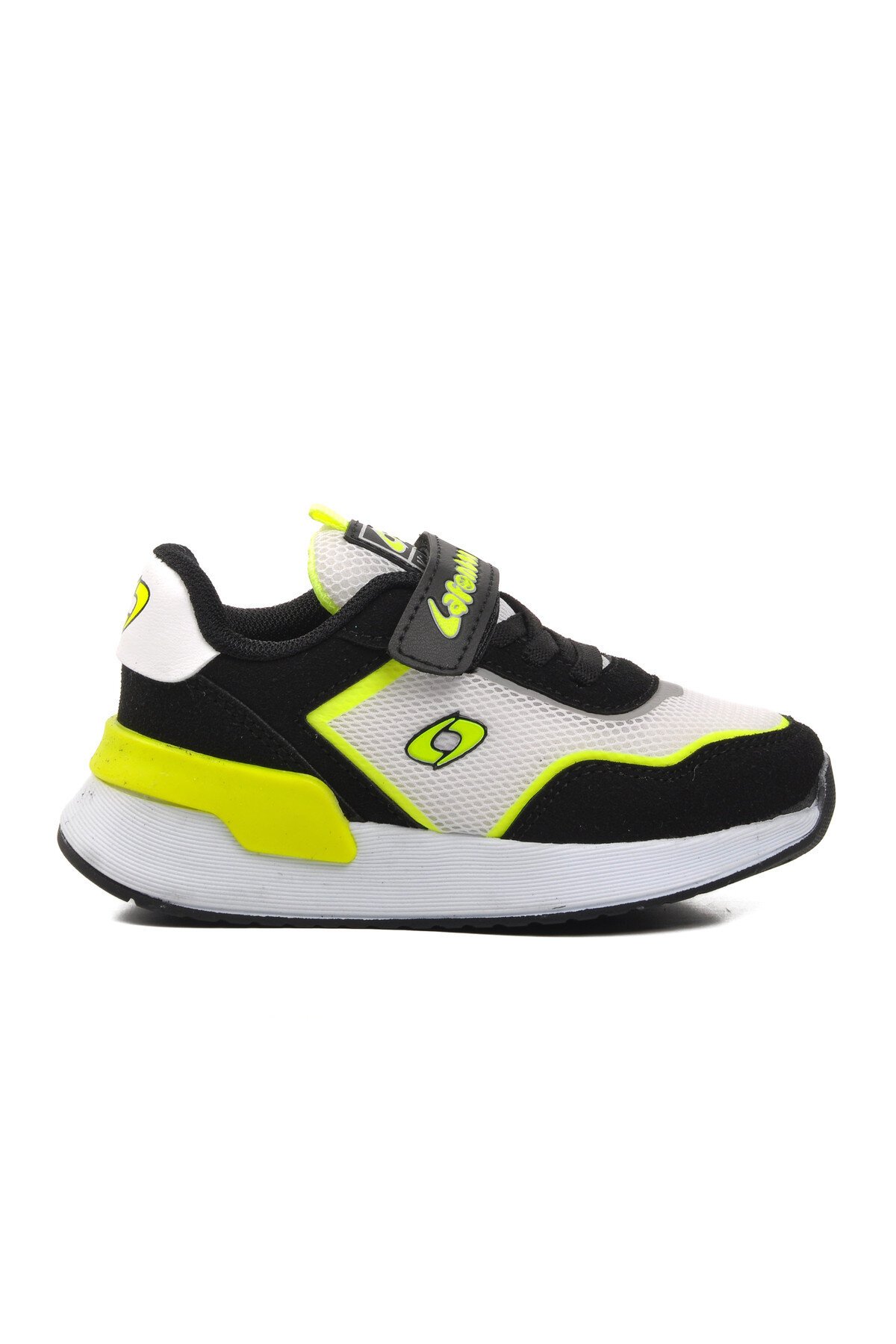 Walkway Siyah-Beyaz-Fosfor Sarı Çocuk Spor Ayakkabı