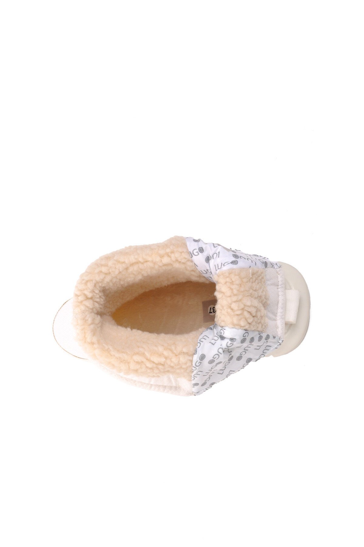 Ayakmod Beyaz Rugan Kadın Kar Botu