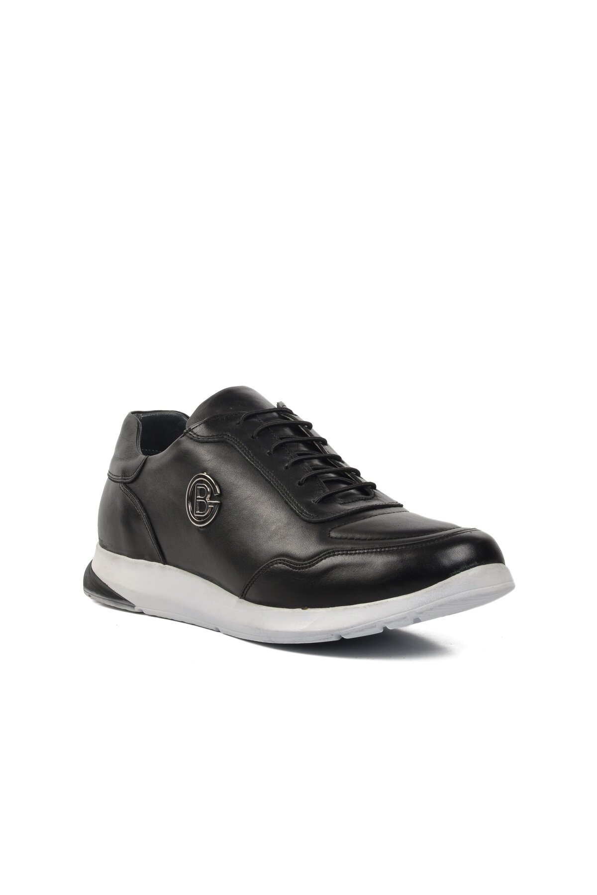 Ayakmod Siyah-Beyaz Hakiki Deri Erkek Günlük Ayakkabı