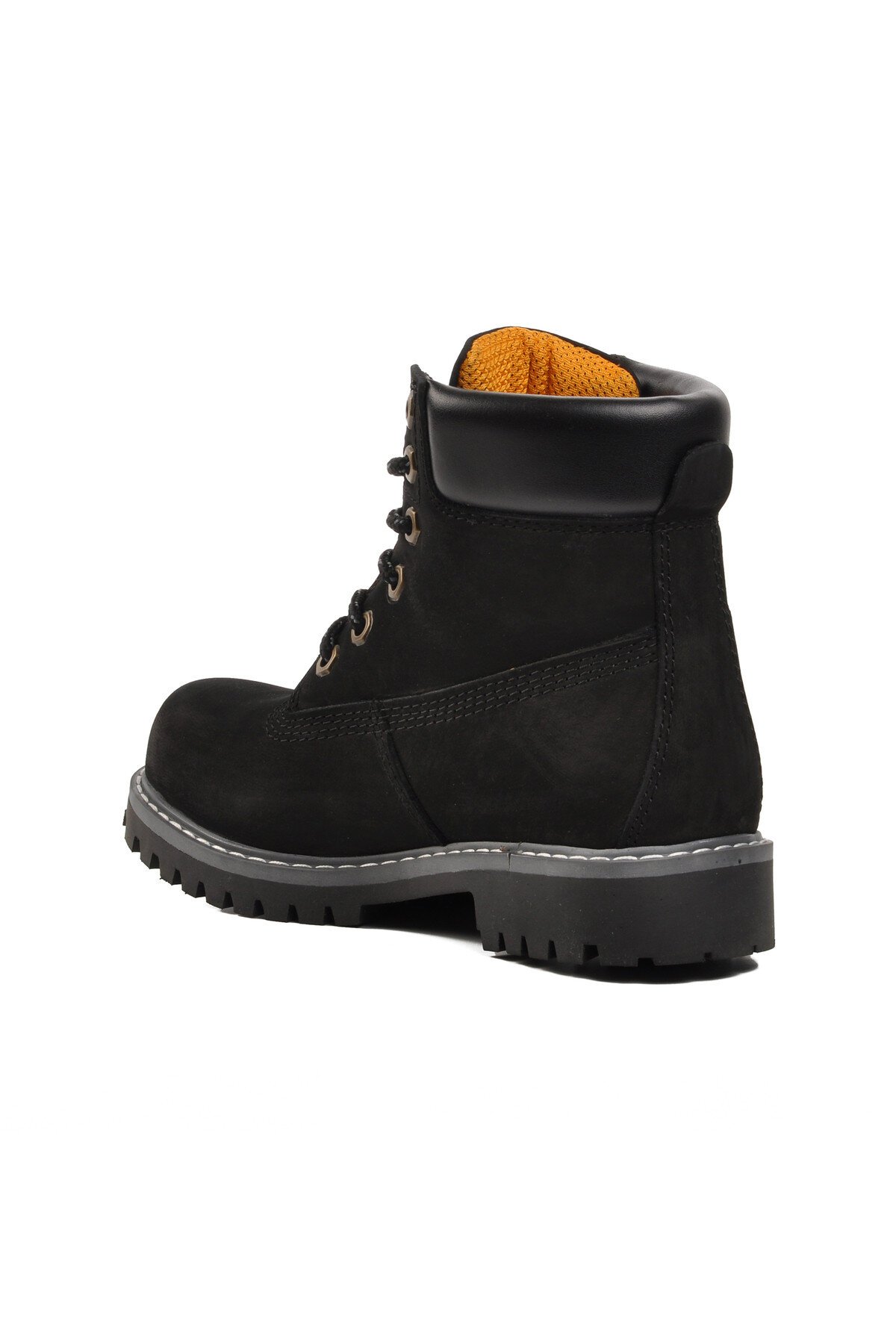 Bulldozer Siyah Nubuk Hakiki Deri  Unisex Bot