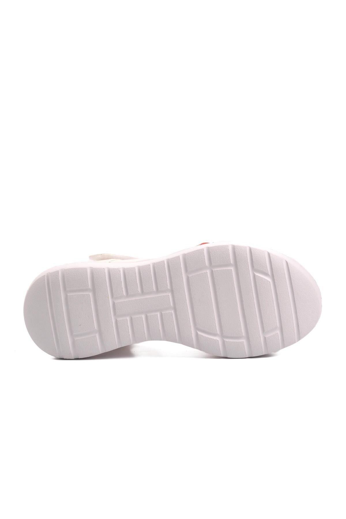 Ayakmod Beyaz-Fuşya-Pembe Kız Çocuk Sandalet