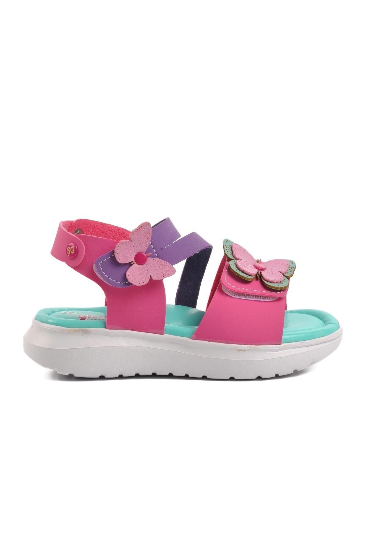 Ayakmod Fuşya Nubuk Kız Çocuk Sandalet