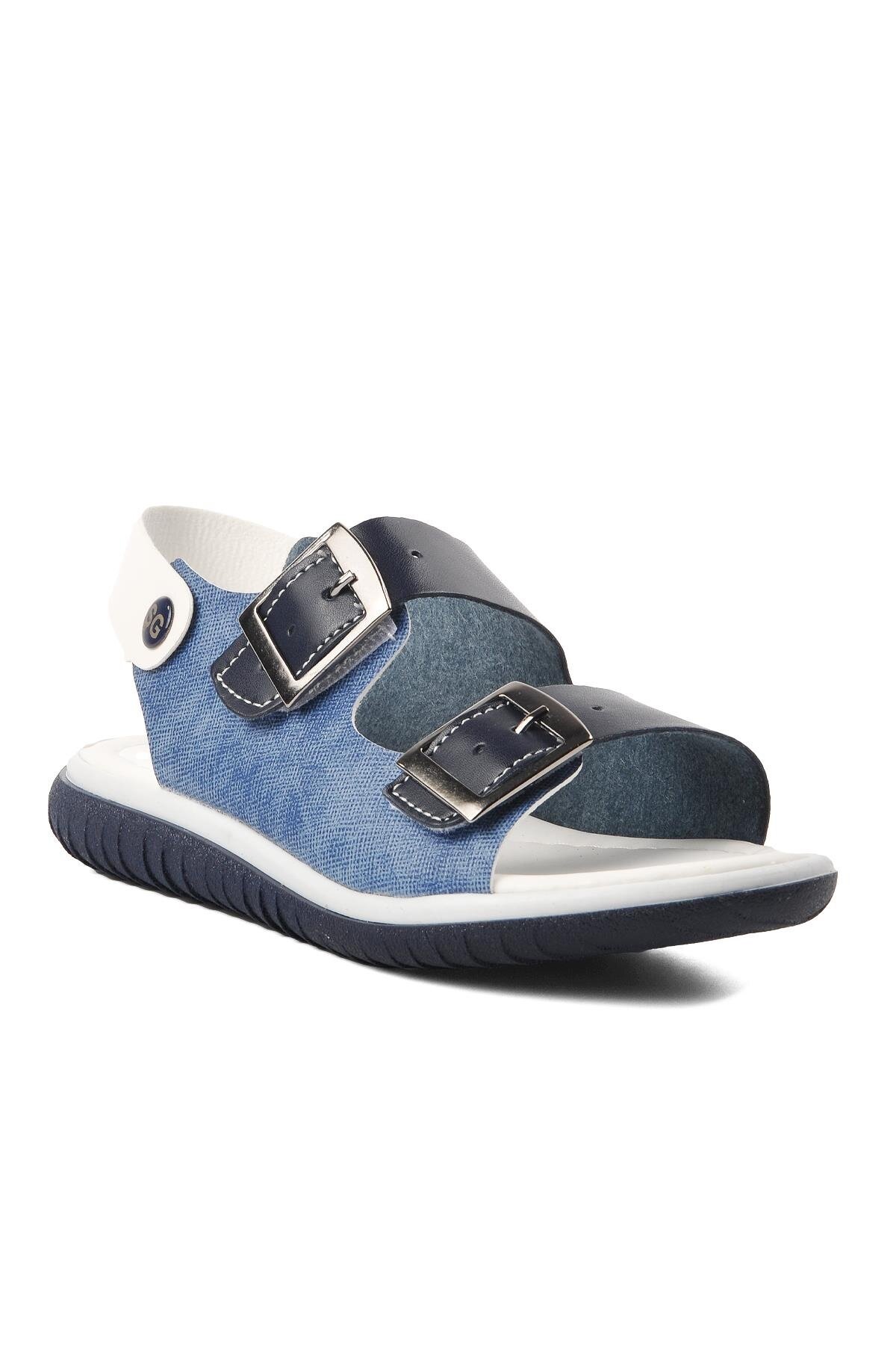 Ayakmod Lacivert-Beyaz-Kot Erkek Çocuk Sandalet