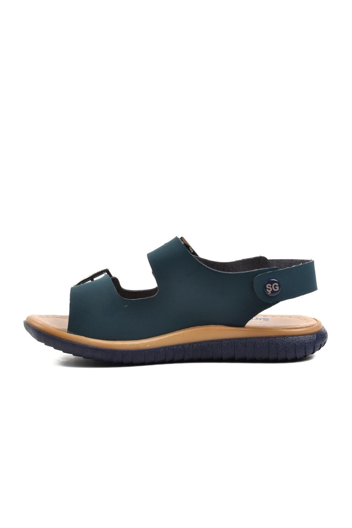 Ayakmod Lacivert Nubuk Erkek Çocuk Sandalet