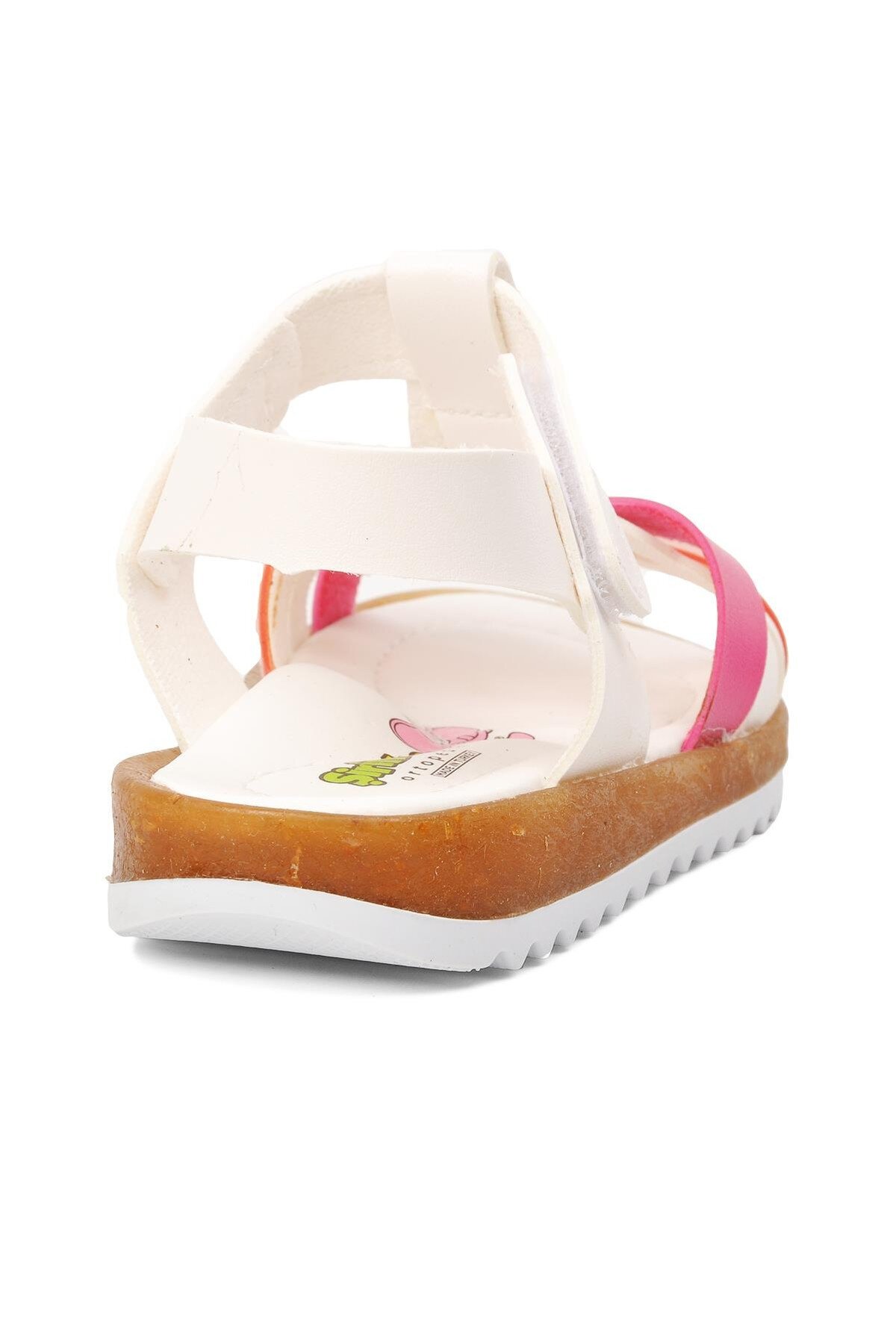 Ayakmod Beyaz-Fuşya-Pembe Bebek Sandalet