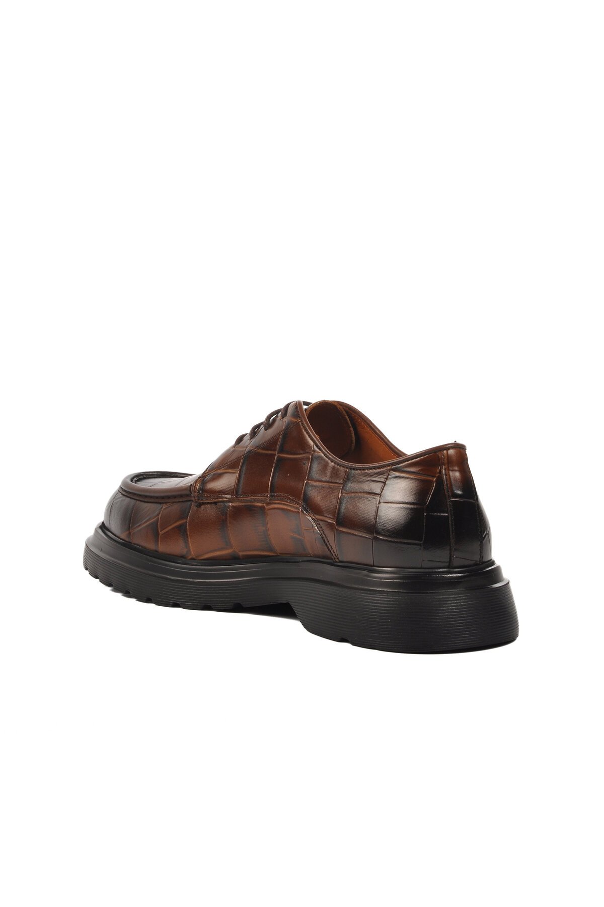 Ayakmod Kahve Kroko Erkek Klasik Ayakkabı