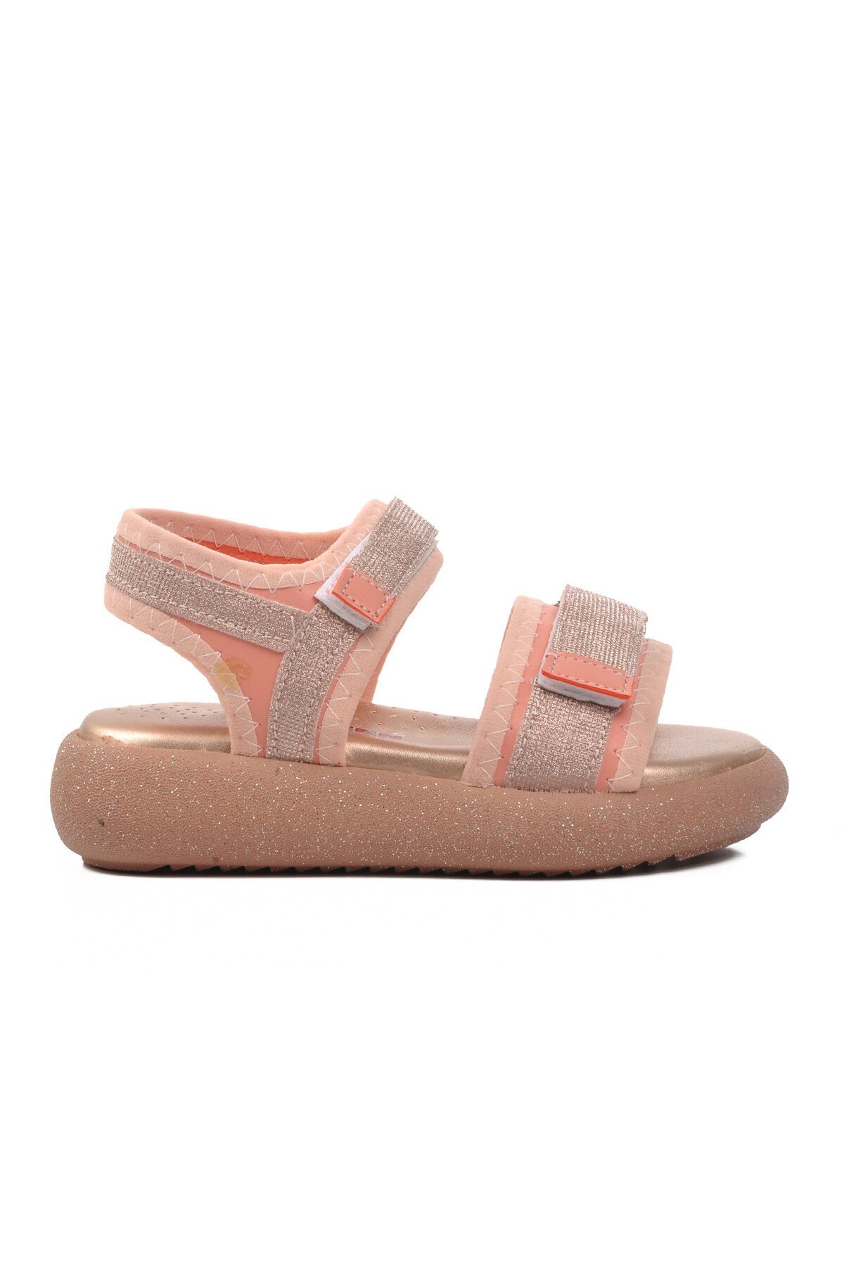 Ayakmod Pudra Simli Ortopedik Tabanlı Kız Çocuk Sandalet