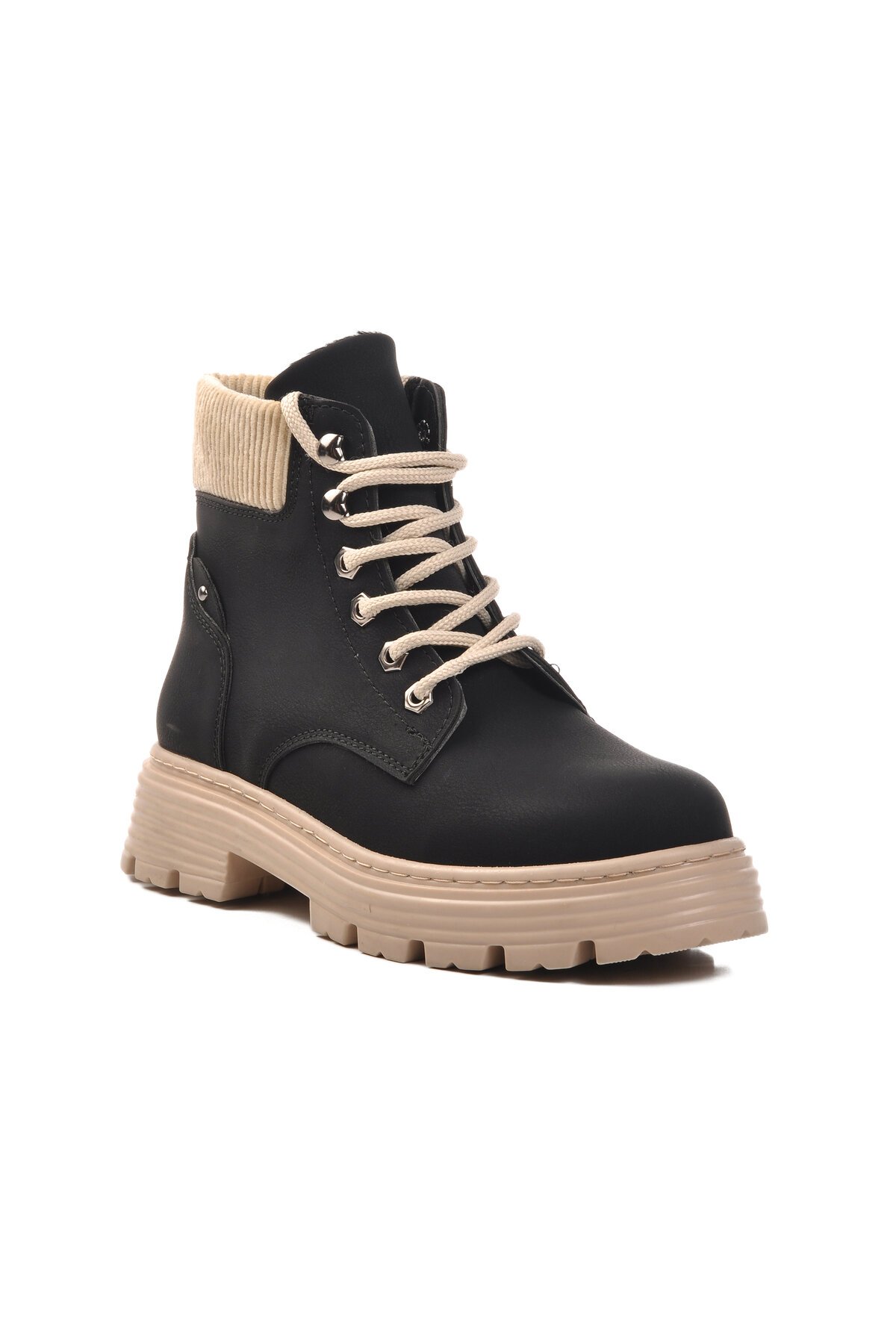 Ayakmod Siyah-Bej Kadın Bot