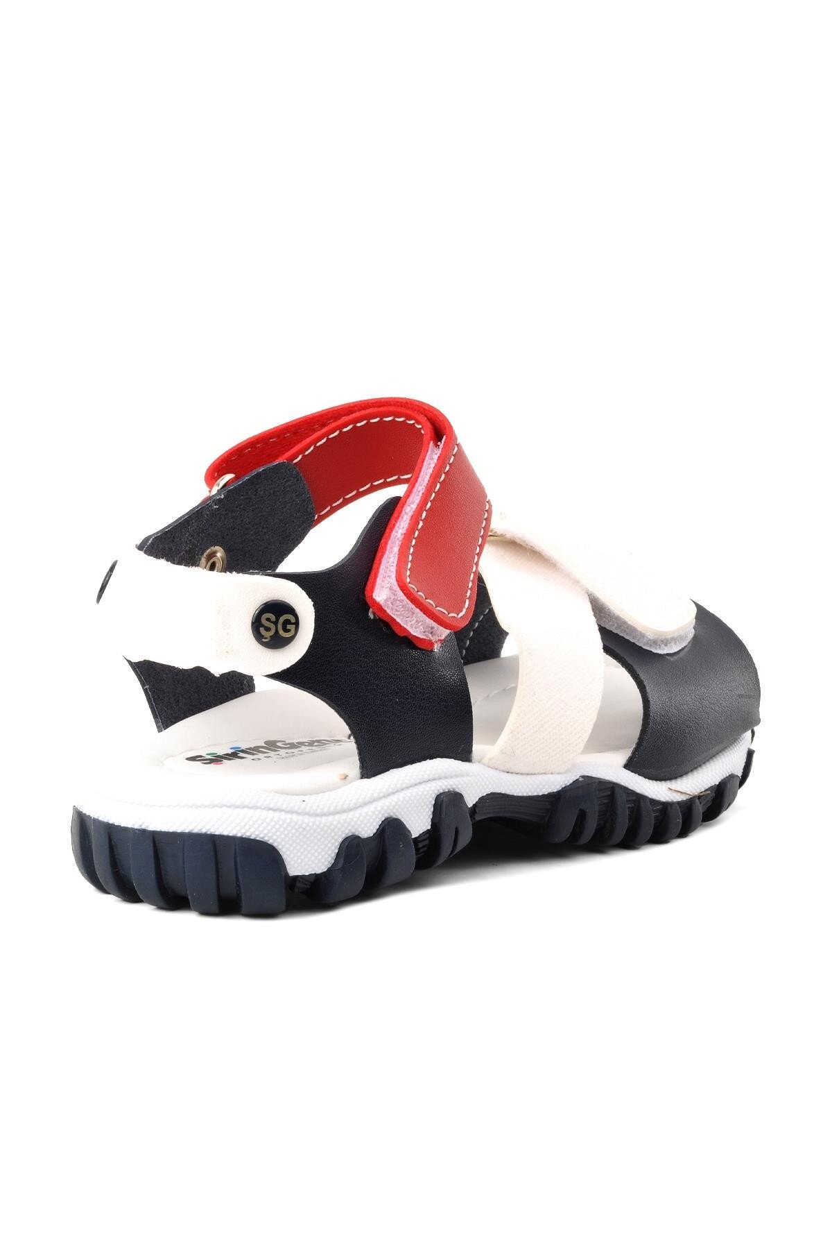 Ayakmod Lacivert-Beyaz-Kırmızı Erkek Çocuk Sandalet