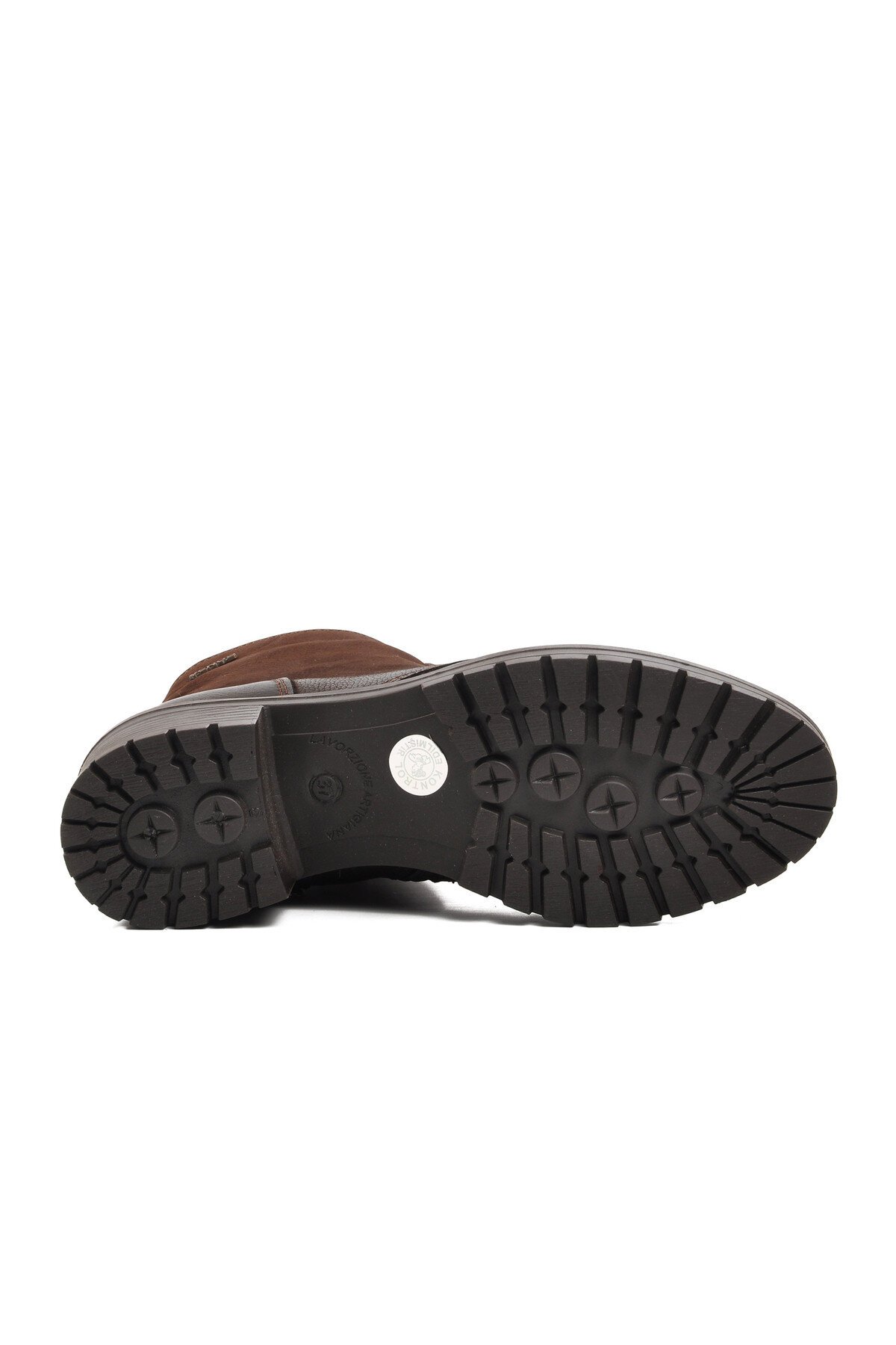 Kahve Nubuk Hakiki Deri Kadın Bot