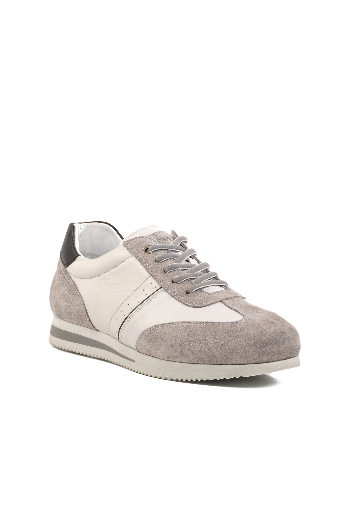 Ayakmod Gri-Beyaz Hakiki Deri Erkek Günlük Ayakkabı