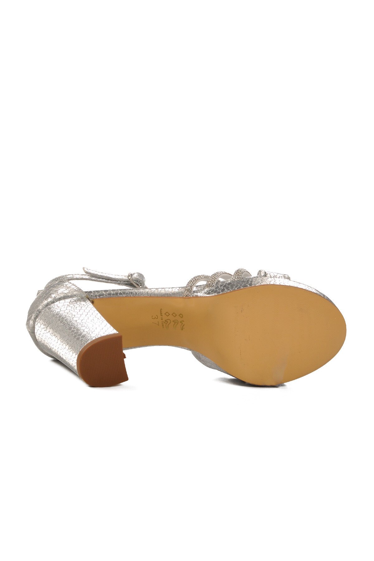 Ayakmod Gümüş Kadın Topuklu Ayakkabı