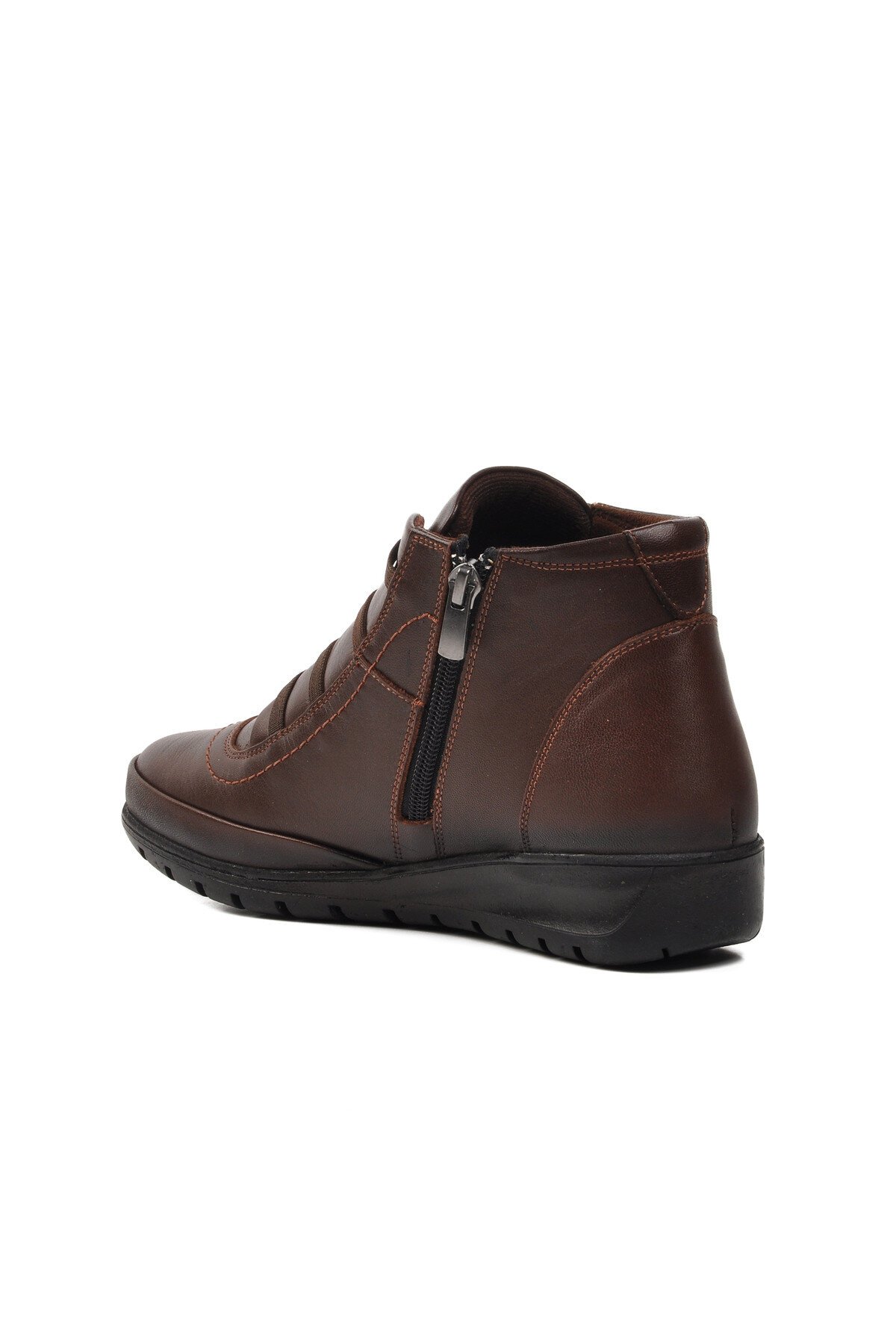 Ayakmod Kahve Hakiki Deri Kadın Bot