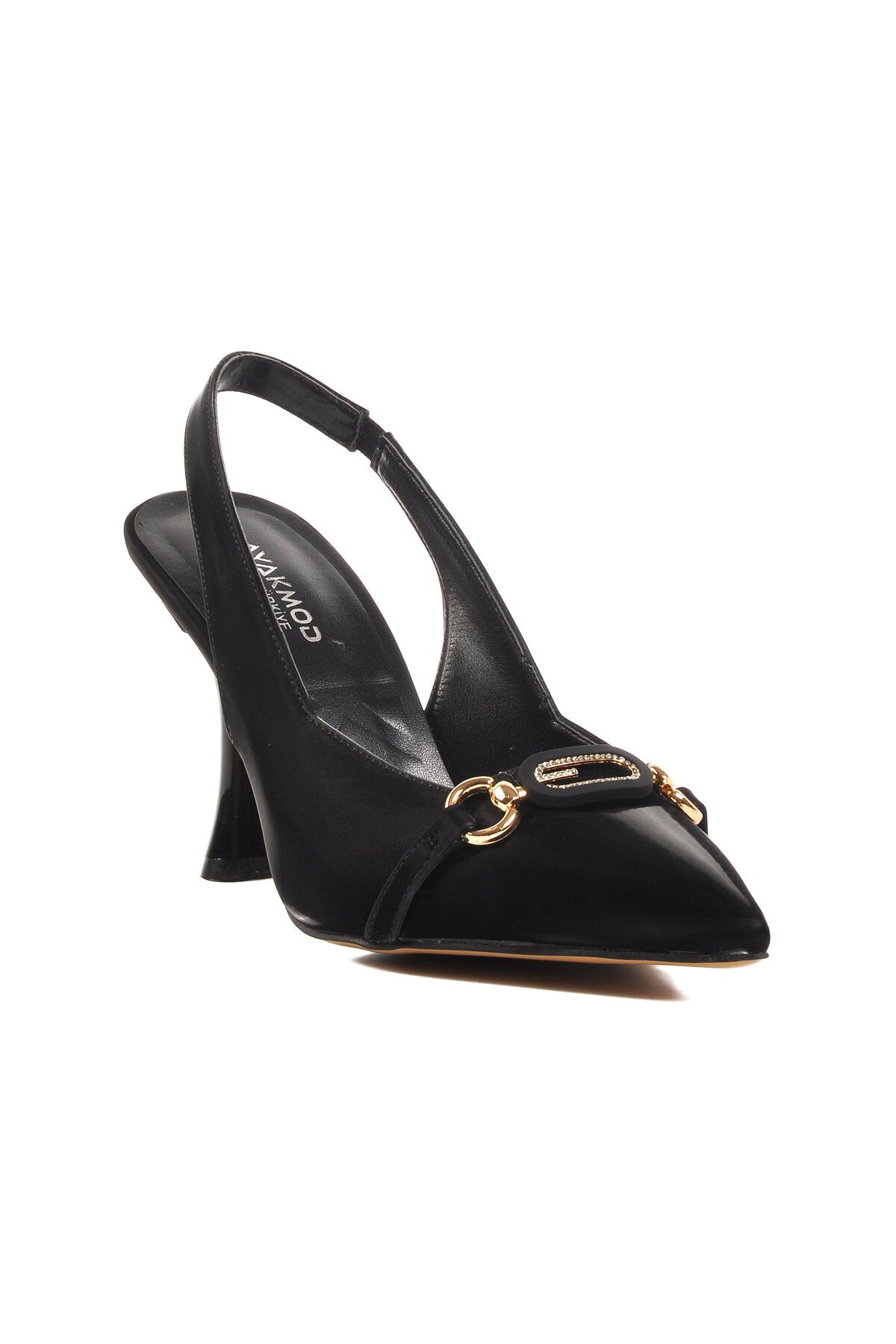 Ayakmod Siyah İnce Topuk Kadın Topuklu Ayakkabı