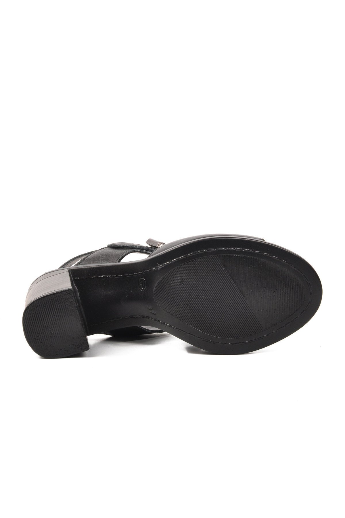 Ayakmod Siyah Kadın Topuklu Sandalet