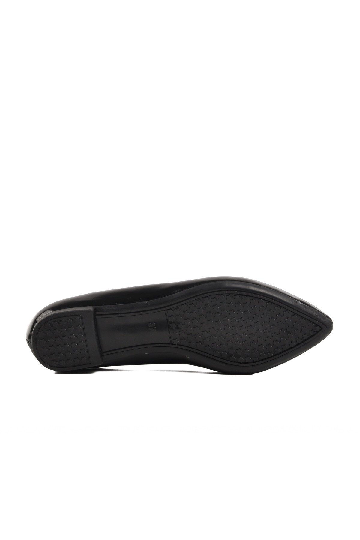 Ayakmod Siyah Hafif Rugan Kadın Babet