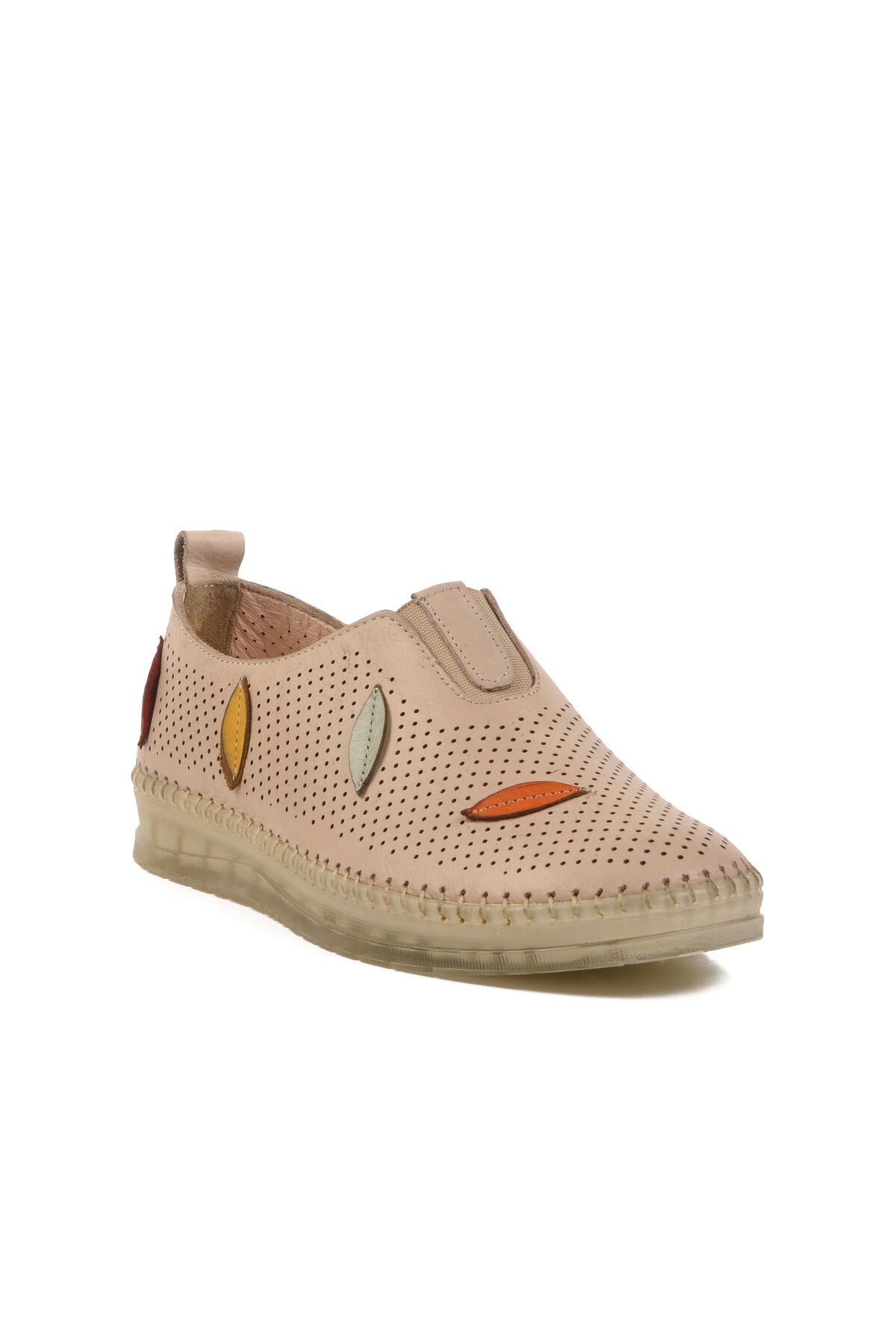 Bej Hakiki Deri Kadın Günlük Ayakkabı 515 Z