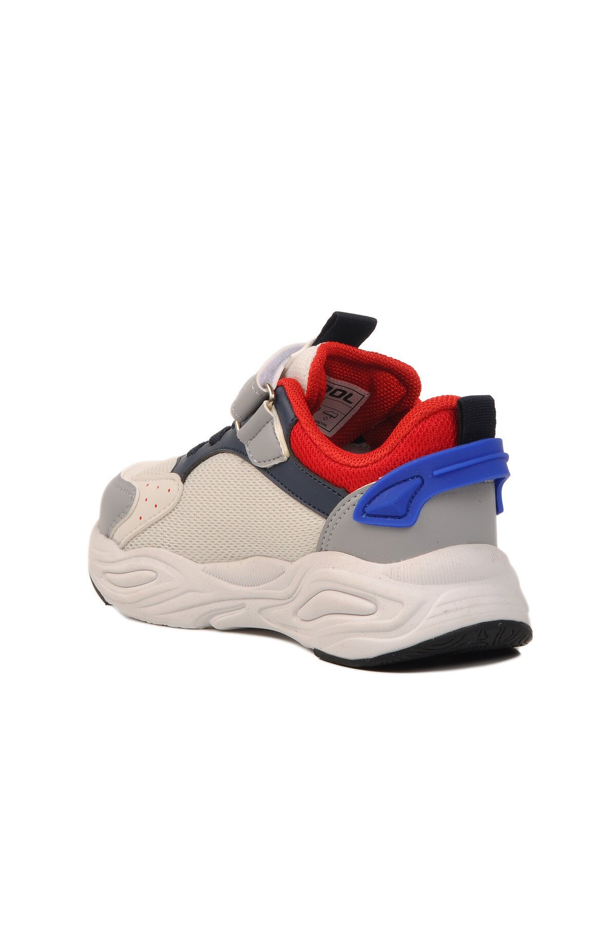 Beyaz-Lacivert Cırtlı Çocuk Spor Ayakkabı Evo P