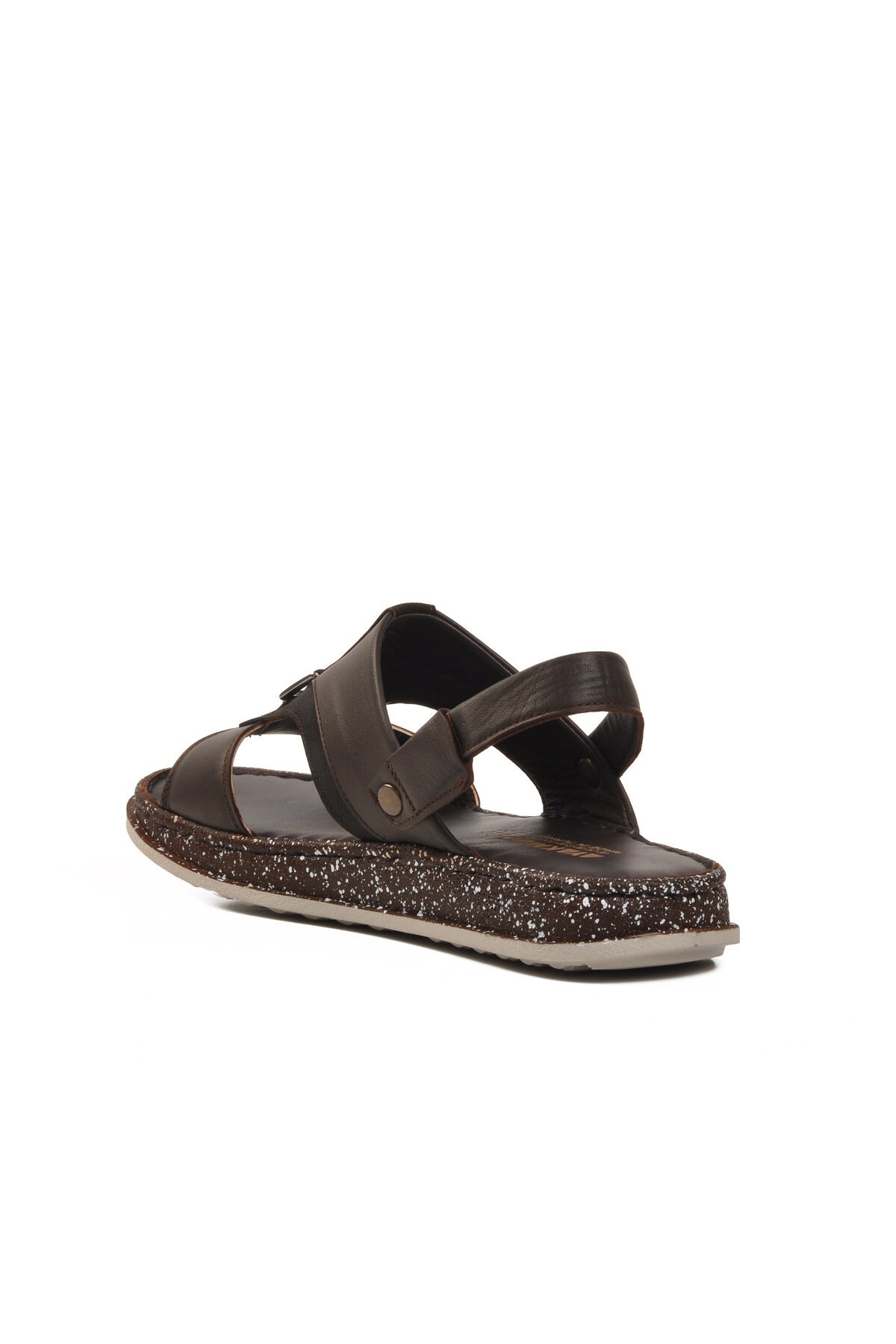 Kahve Hakiki Deri Erkek Sandalet 2050 M