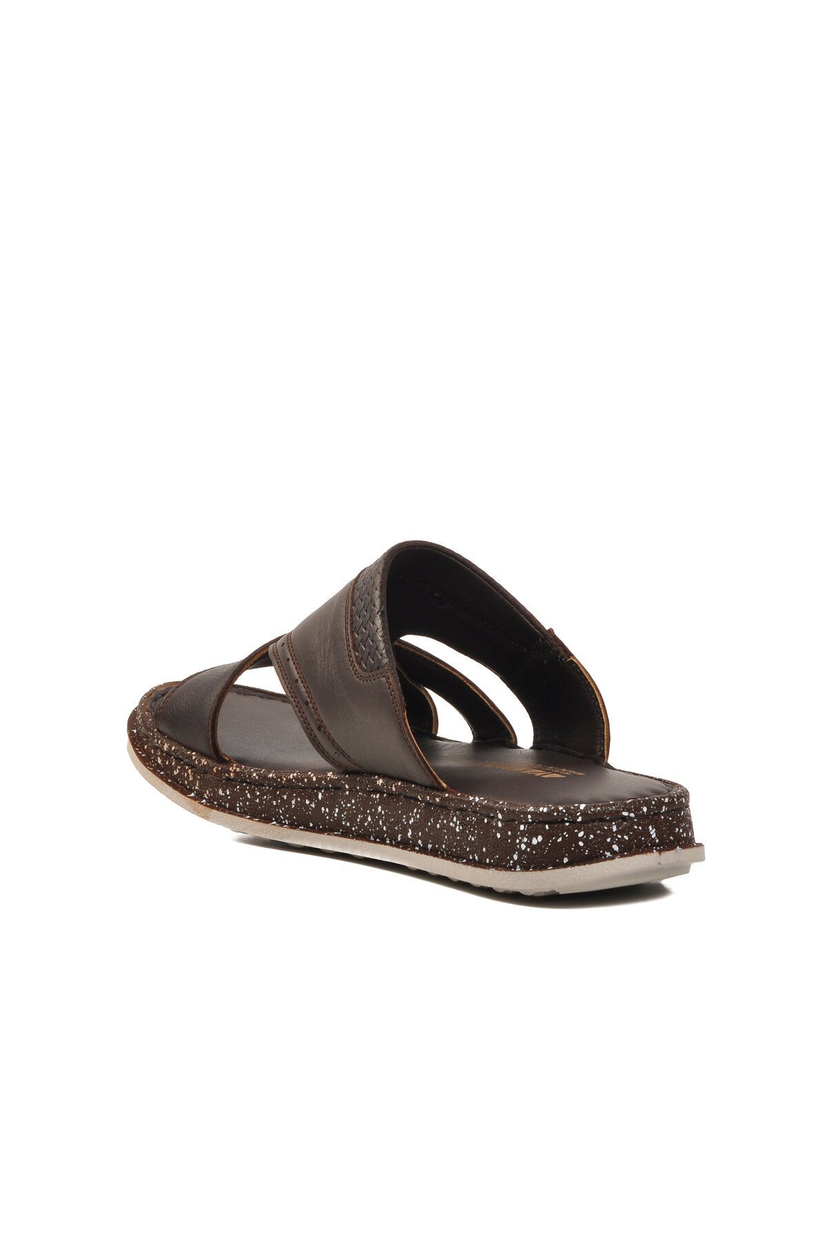 Kahve Hakiki Deri Erkek Terlik 2045 M