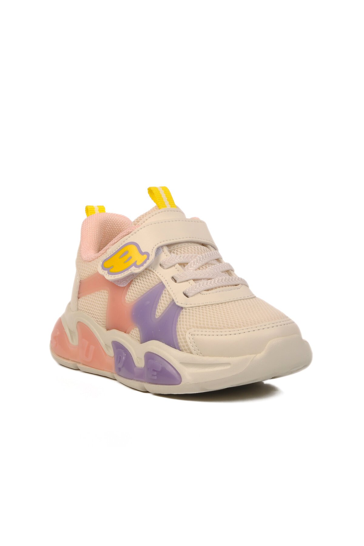 Krem-Pudra Tekstil Çocuk Spor Ayakkabı 1884 P