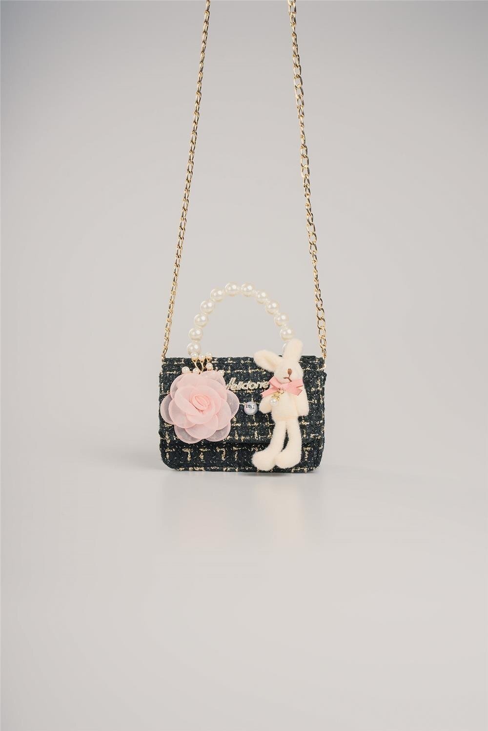 Siyah-Beyaz Kadın Omuz Çantası 17944 Çanta