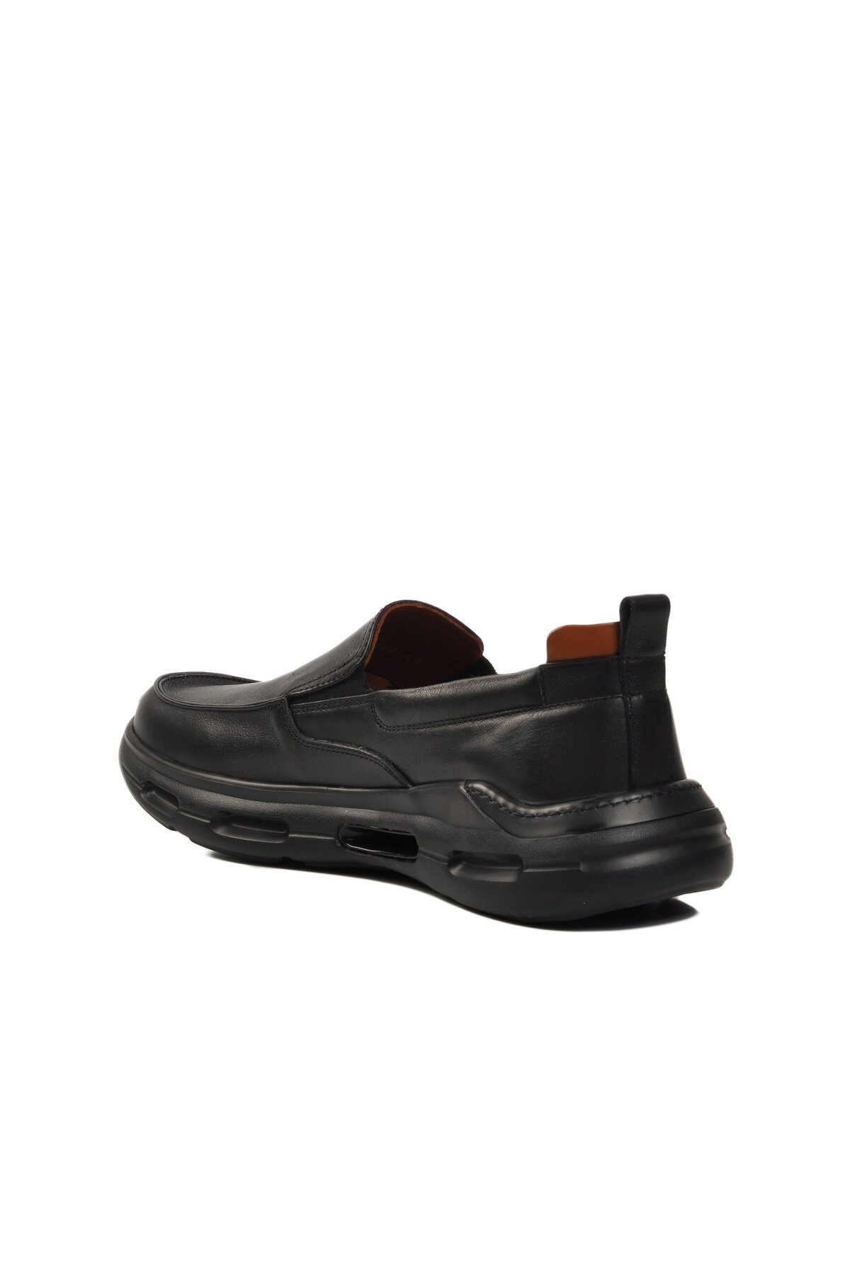Siyah Hakiki Deri Erkek Günlük Ayakkabı 152-21399 M