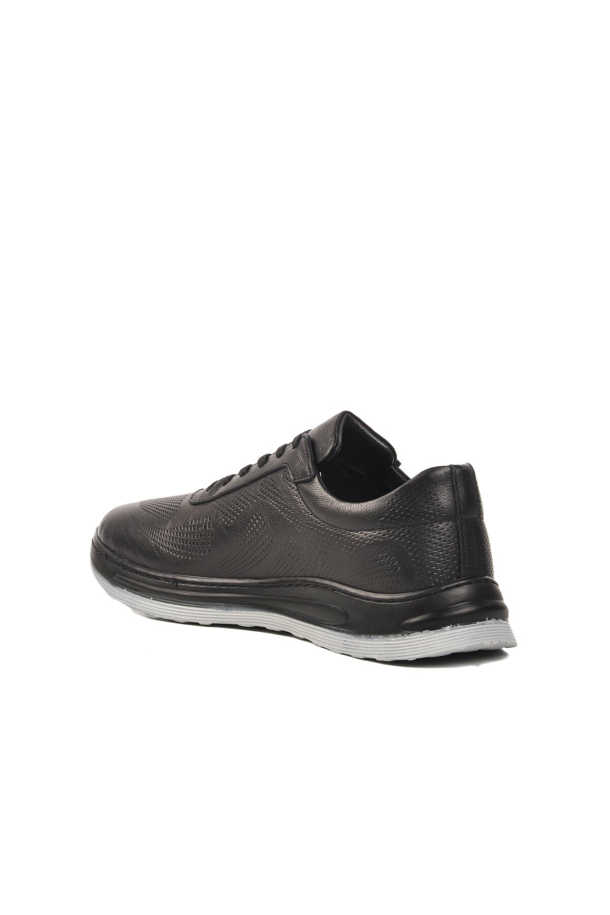 Siyah Hakiki Deri Erkek Günlük Ayakkabı 402 M