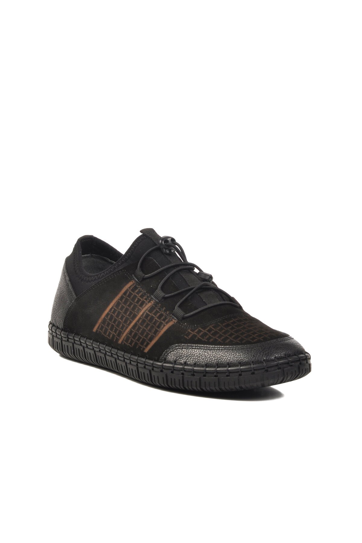 Siyah Hakiki Deri Erkek Günlük Ayakkabı A-361 M