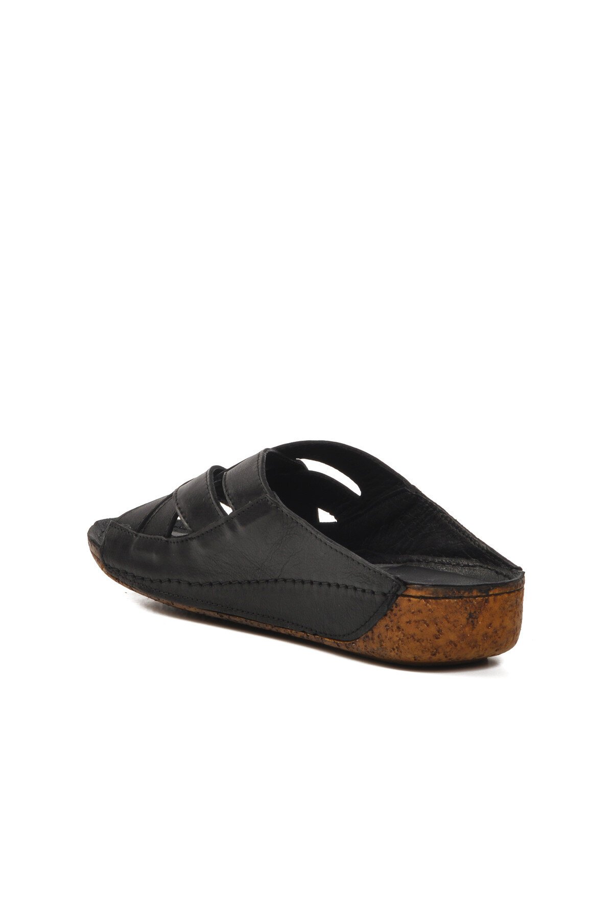 Siyah Hakiki Deri Kadın Terlik 003 Z