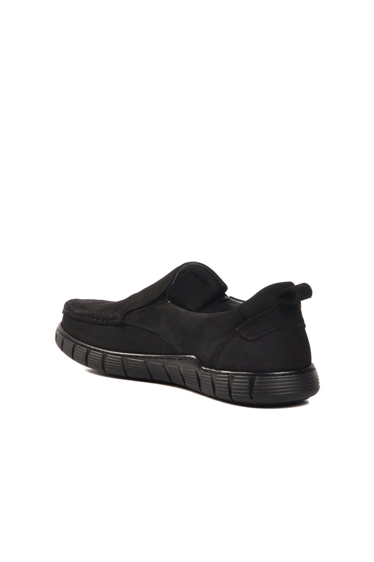 Siyah Nubuk Hakiki Deri Erkek Günlük Ayakkabı 994-1 M