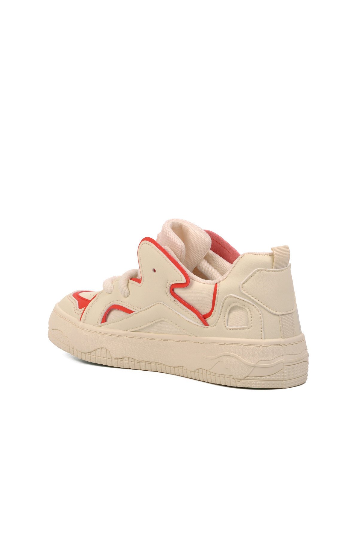 United Colors of Benetton Bej-Kırmızı Kadın Sneaker