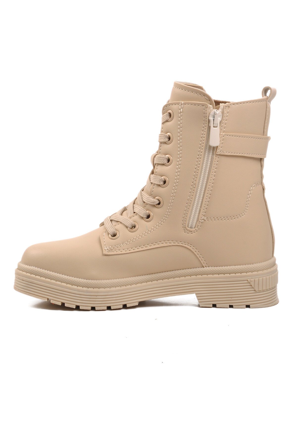 Bej Fermuarlı Çocuk Bot 24030 F