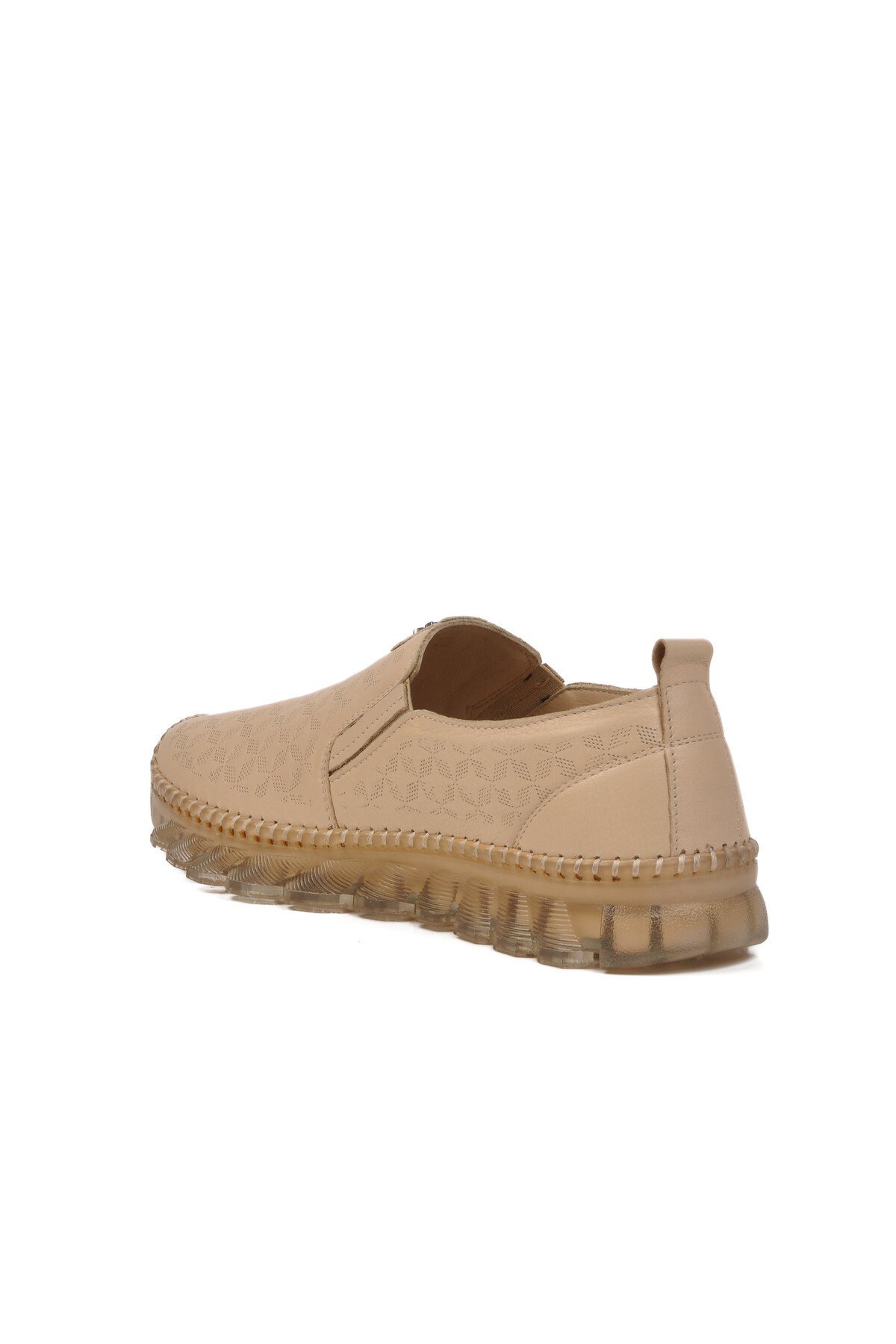 Bej Hakiki Deri Kadın Günlük Ayakkabı 0002 Z