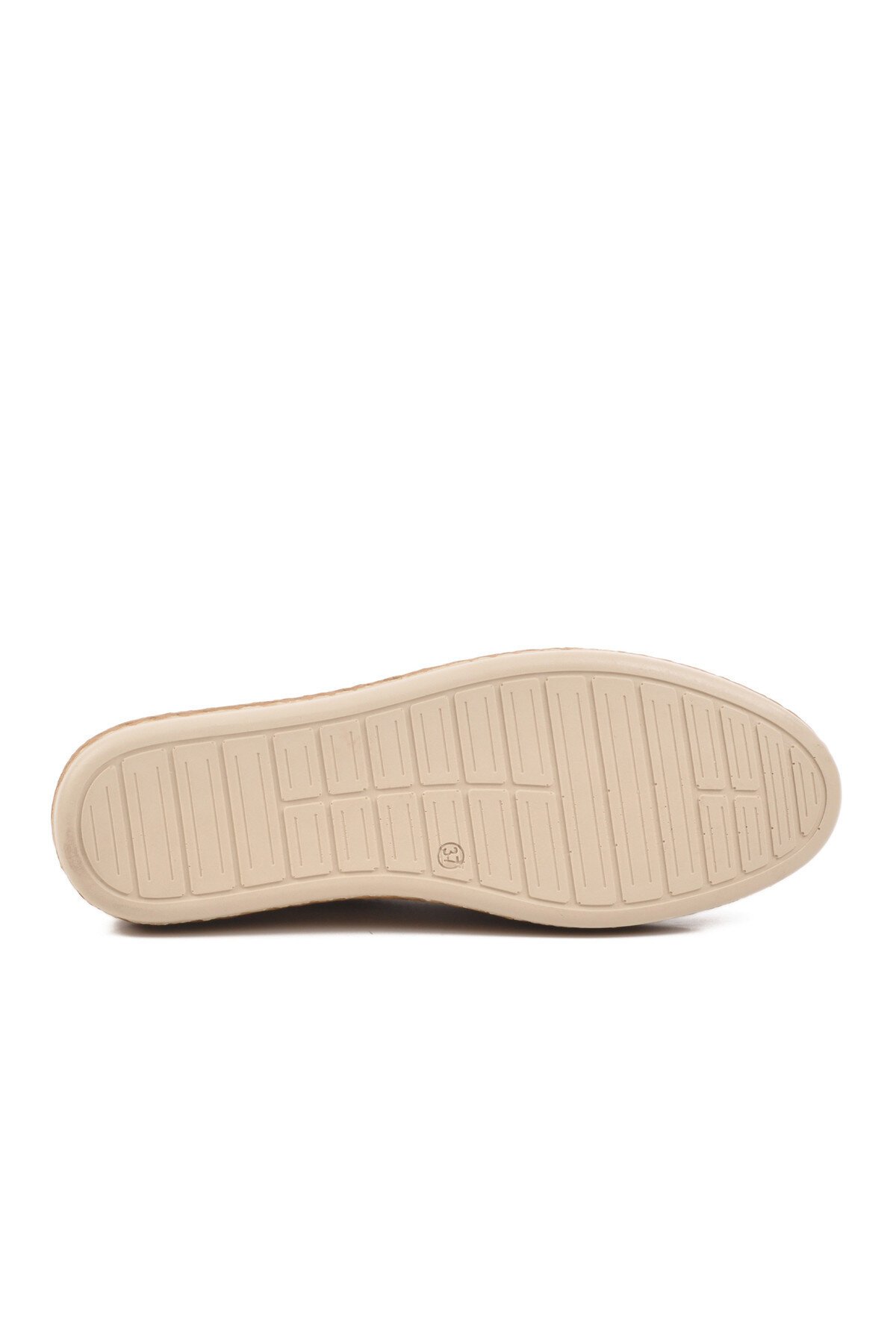 Bej Hakiki Deri Kadın Günlük Ayakkabı F-2036 Z