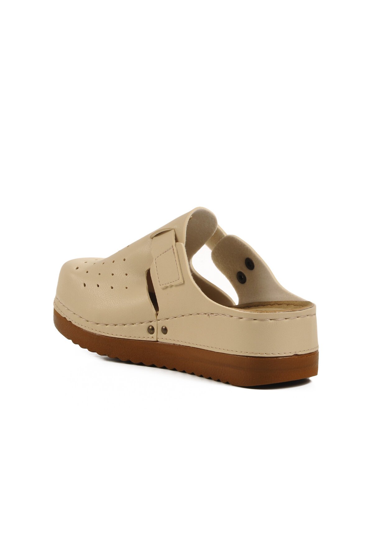 Bej Anatomik Unisex Sabo Terlik 07-008 G