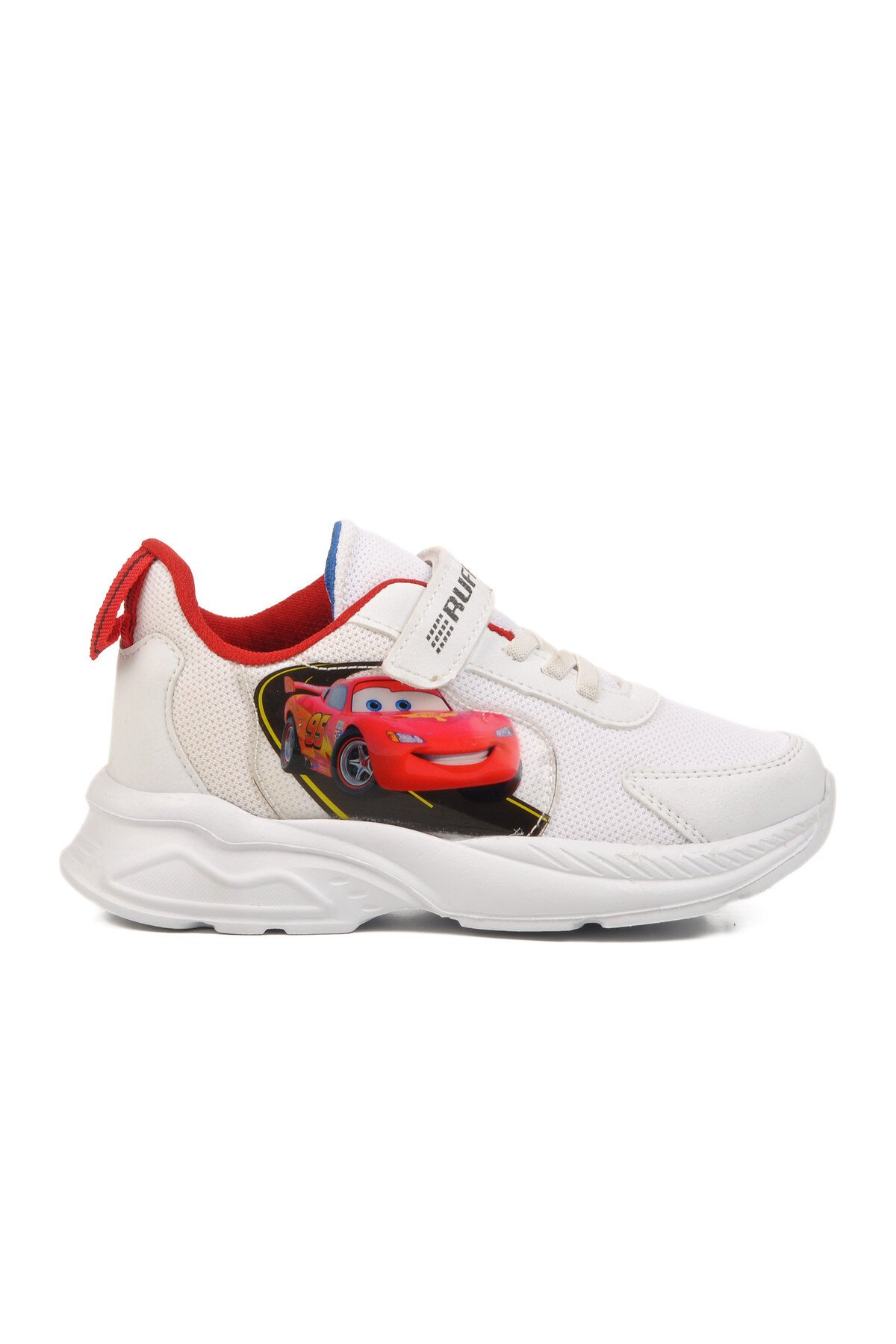 Beyaz-Kırmızı Cırtlı Hafif Çocuk Spor Ayakkabı 2340 F