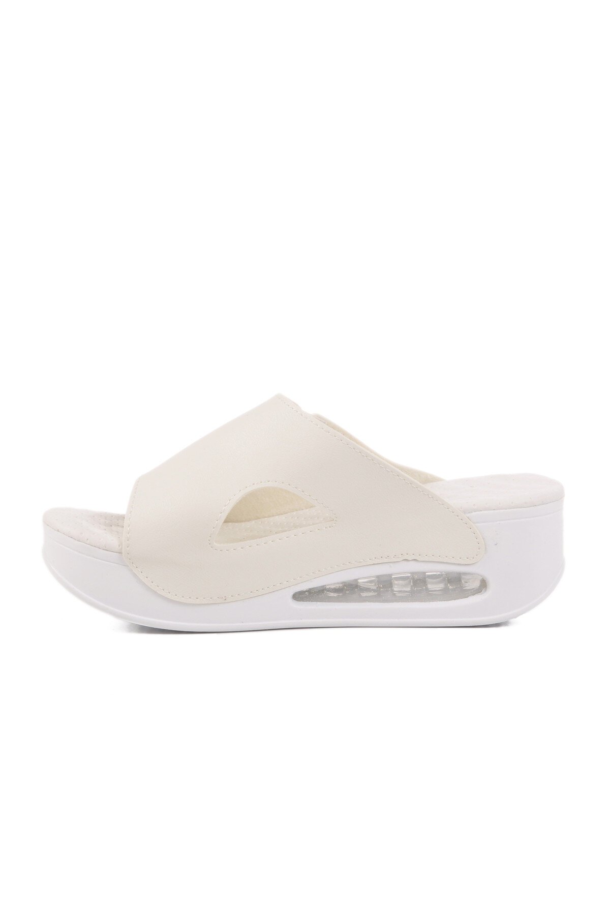 Beyaz Air Tabanlı Kadın Terlik 100-962 Z