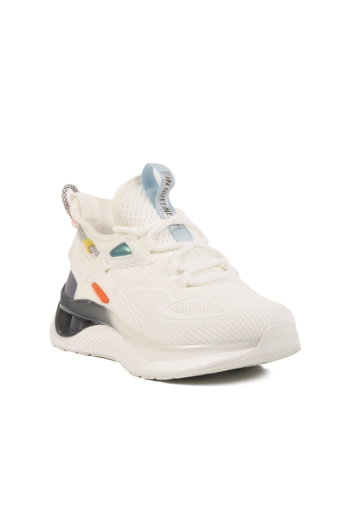 Beyaz Anorak Hafif Esnek Hava Alabilen Erkek Spor Ayakkabı 25Y508 M