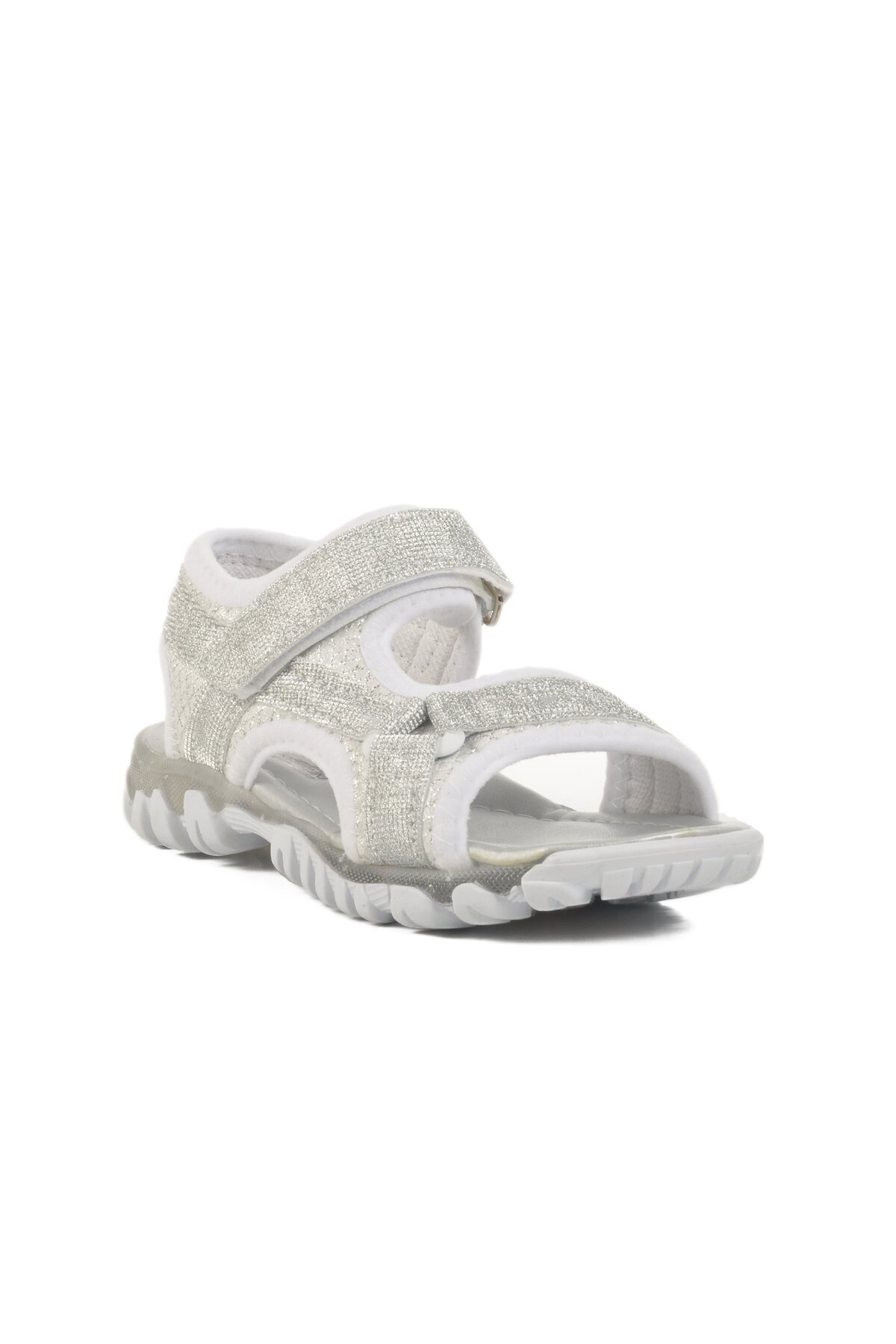 Gümüş Simli Ortopedik Kız Çocuk Sandalet 25T104 P