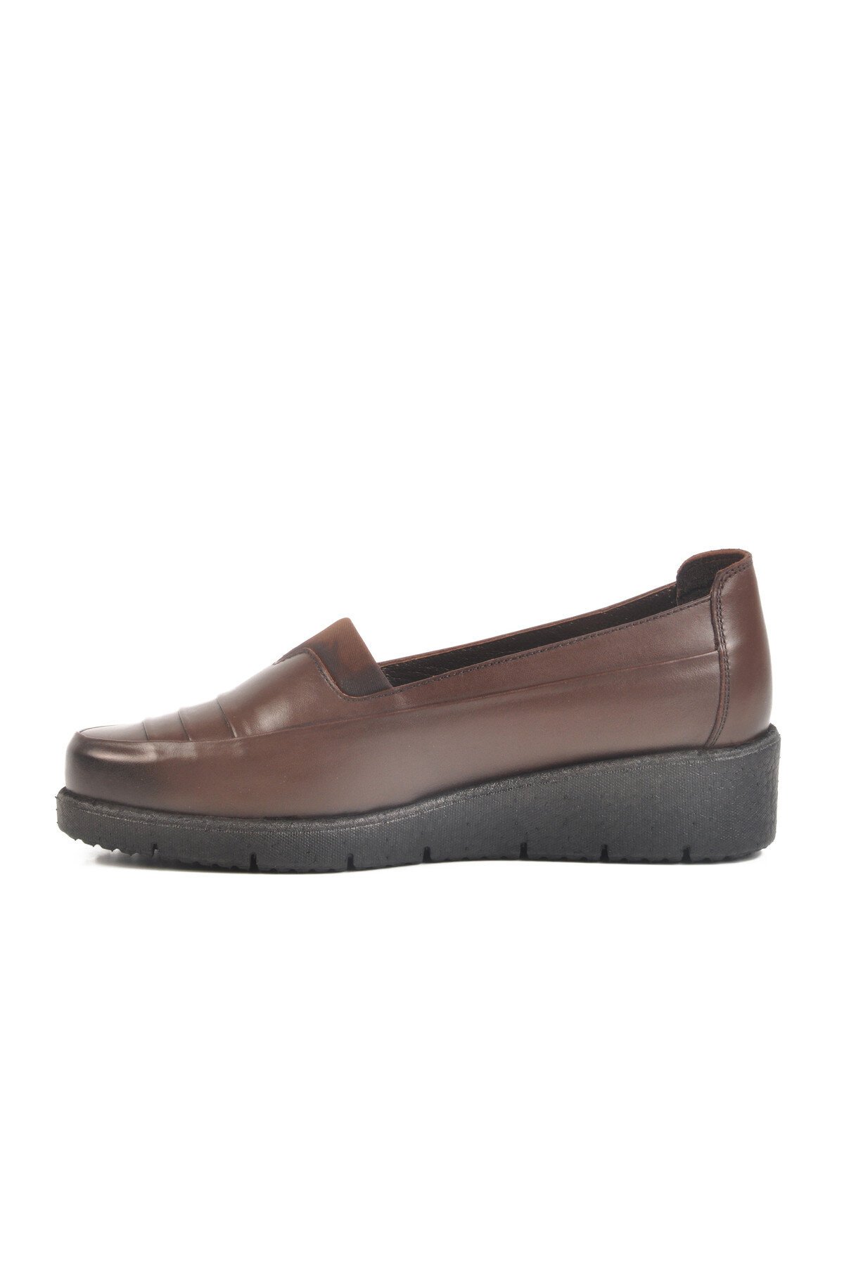 Kahve Hakiki Deri Kadın Günlük Ayakkabı BB0110 Z