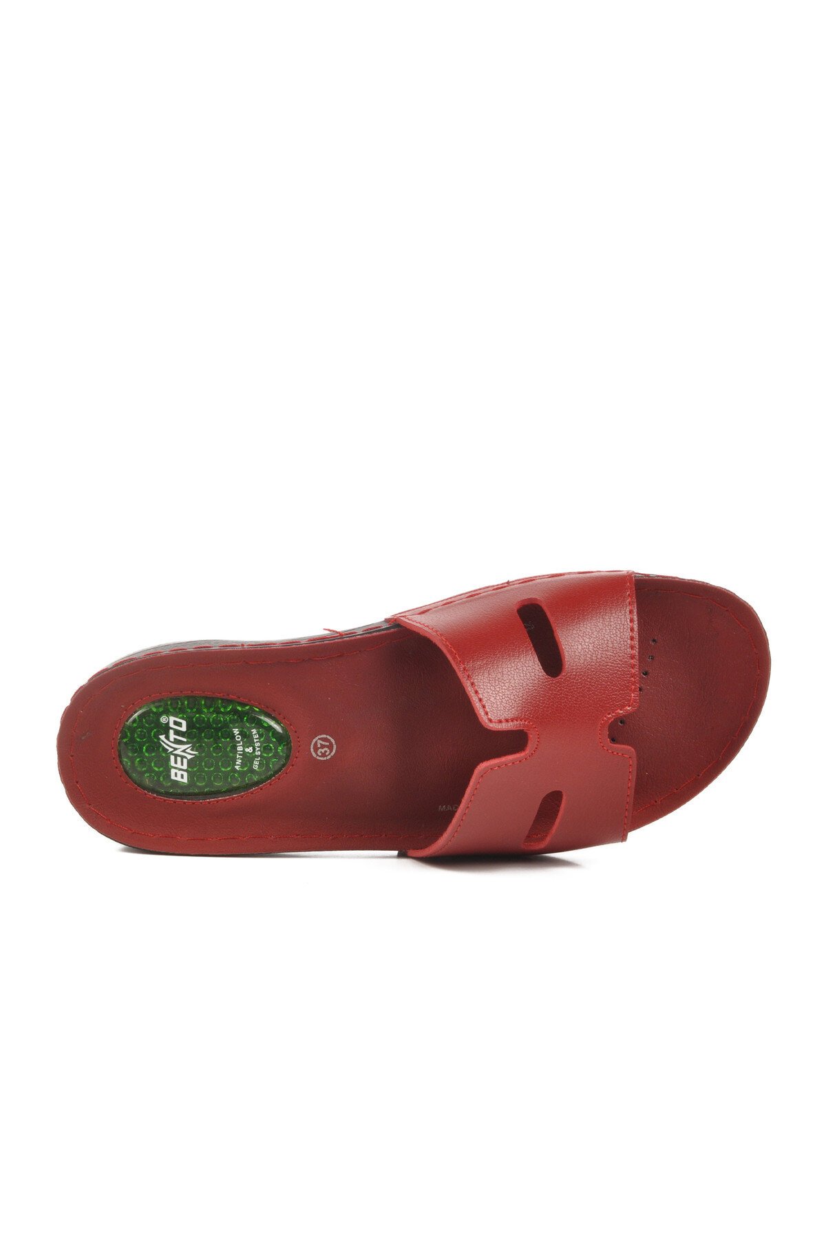 Kırmızı Jel Taban Kadın Terlik 6813 Z