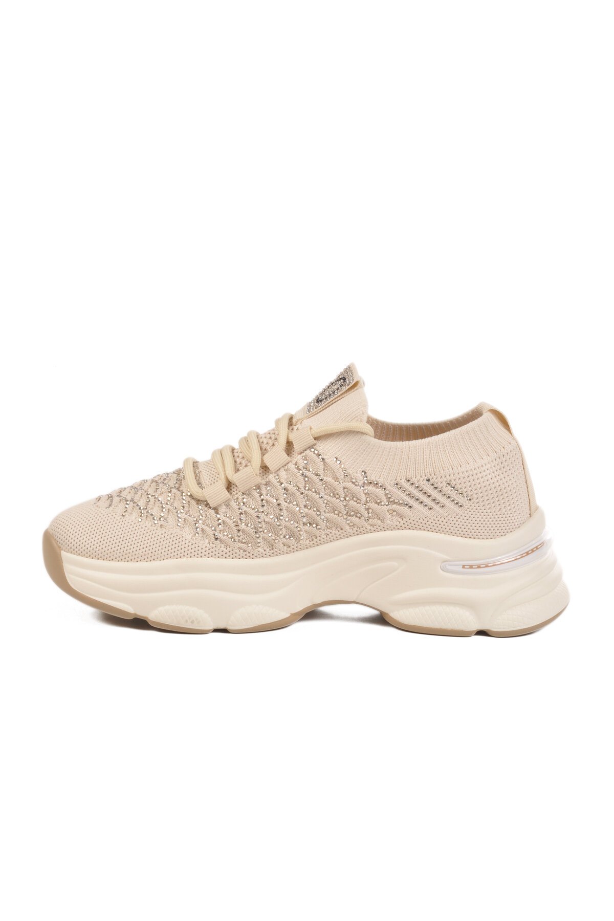Krem Triko Kadın Günlük Ayakkabı B064 Z