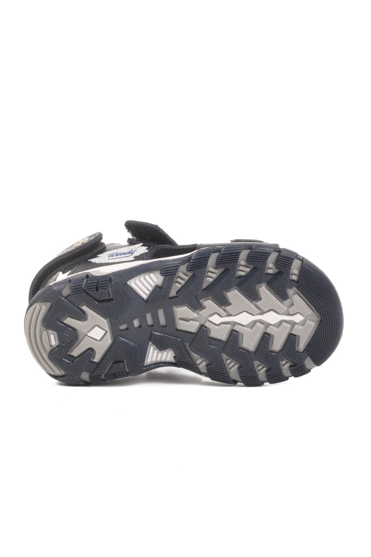 Lacivert-Beyaz Çift Bantlı Çocuk Sandalet 173110 B