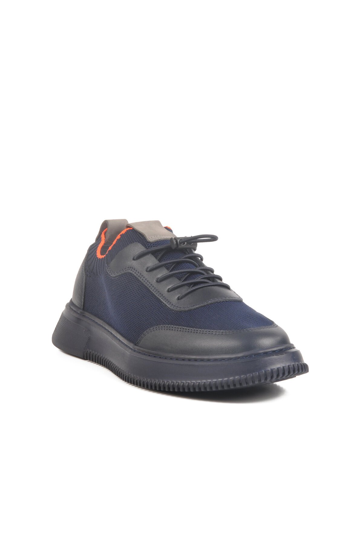 Lacivert Fileli Akıllı Bağcıklı Erkek Günlük Ayakkabı Lion LO02255-F412 M