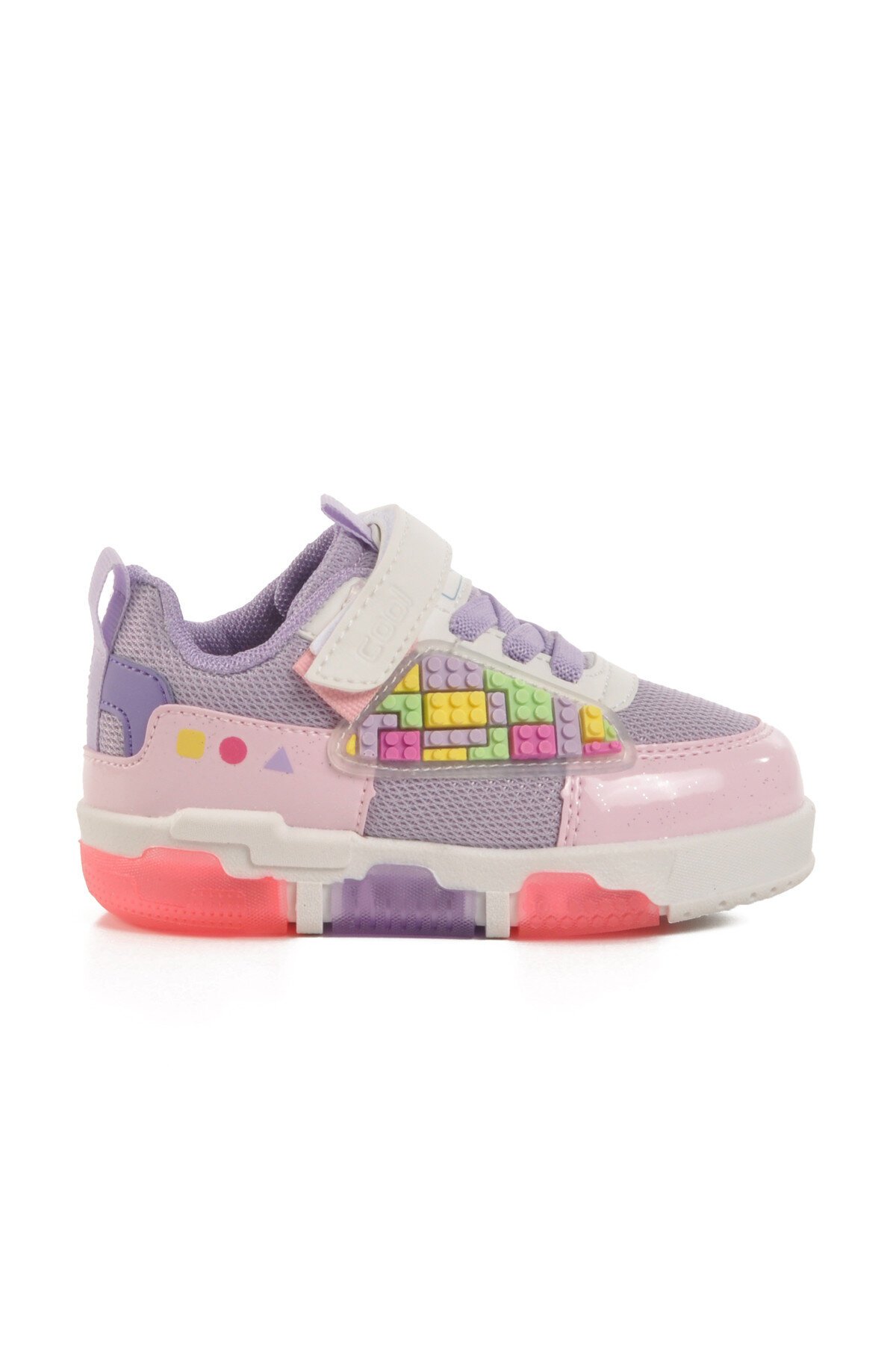 Mor Cırtlı Fileli Işıklı Erkek Çocuk Spor Ayakkabı Legos B