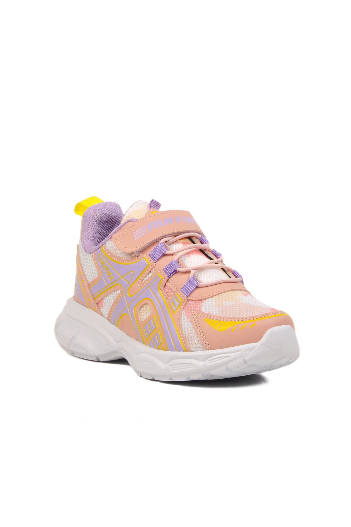 Pudra-Lila Cırtlı Hafif Çocuk Spor Ayakkabı 2351 F
