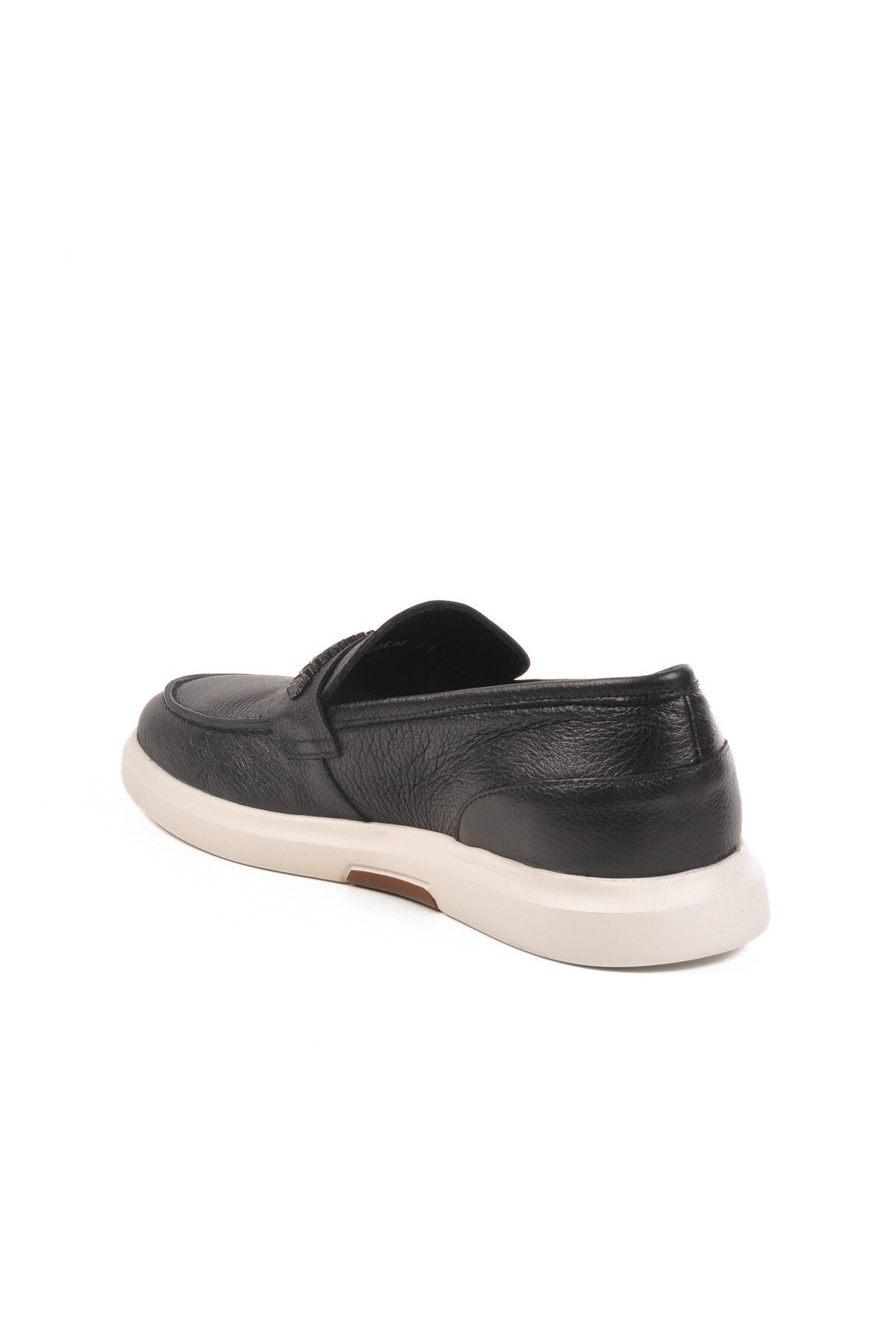 Siyah-Beyaz Hakiki Deri Erkek Günlük Ayakkabı 152-21139 M