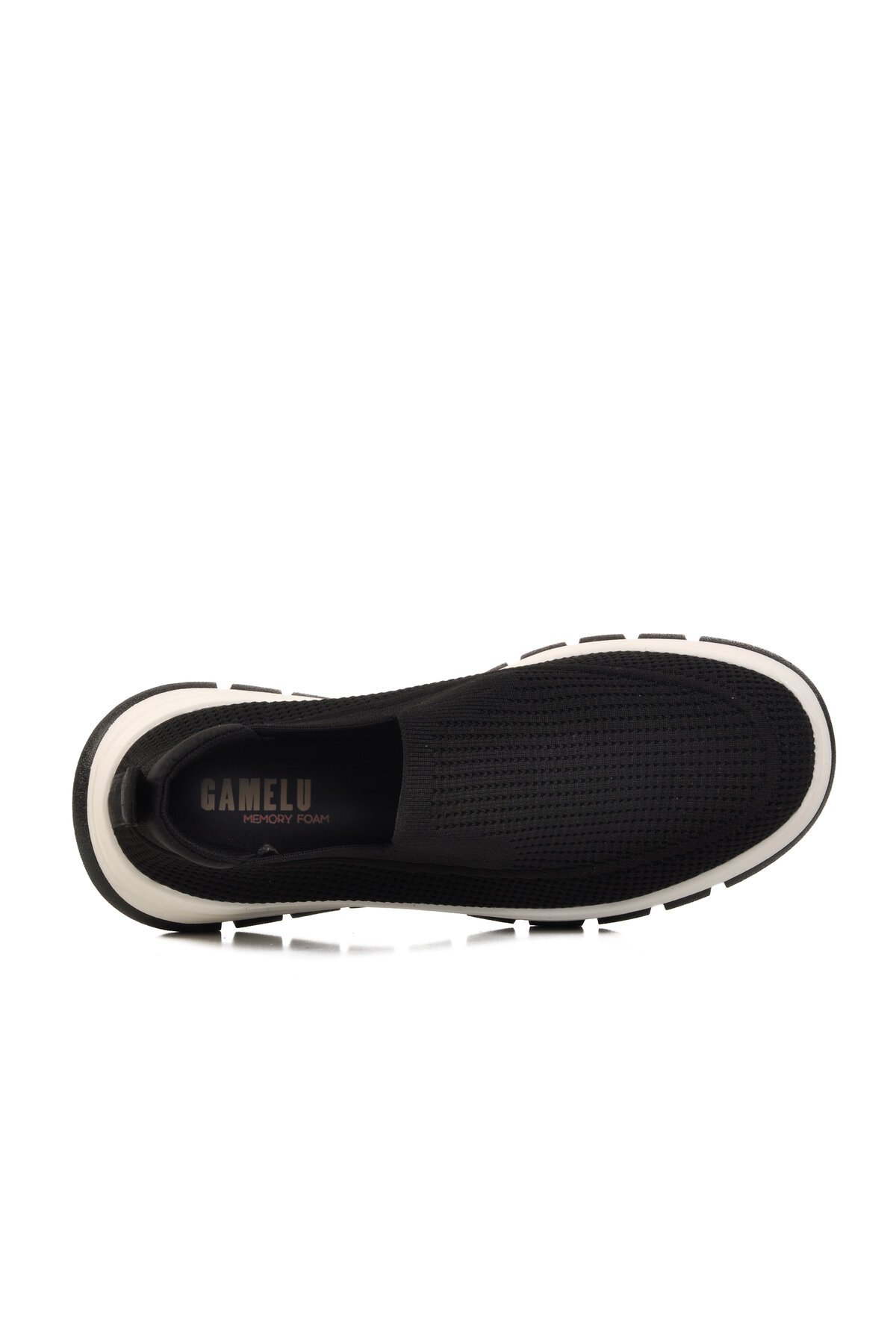 Siyah Beyaz Hafif Esnek Hava Alabilen Erkek Spor Ayakkabı Point M